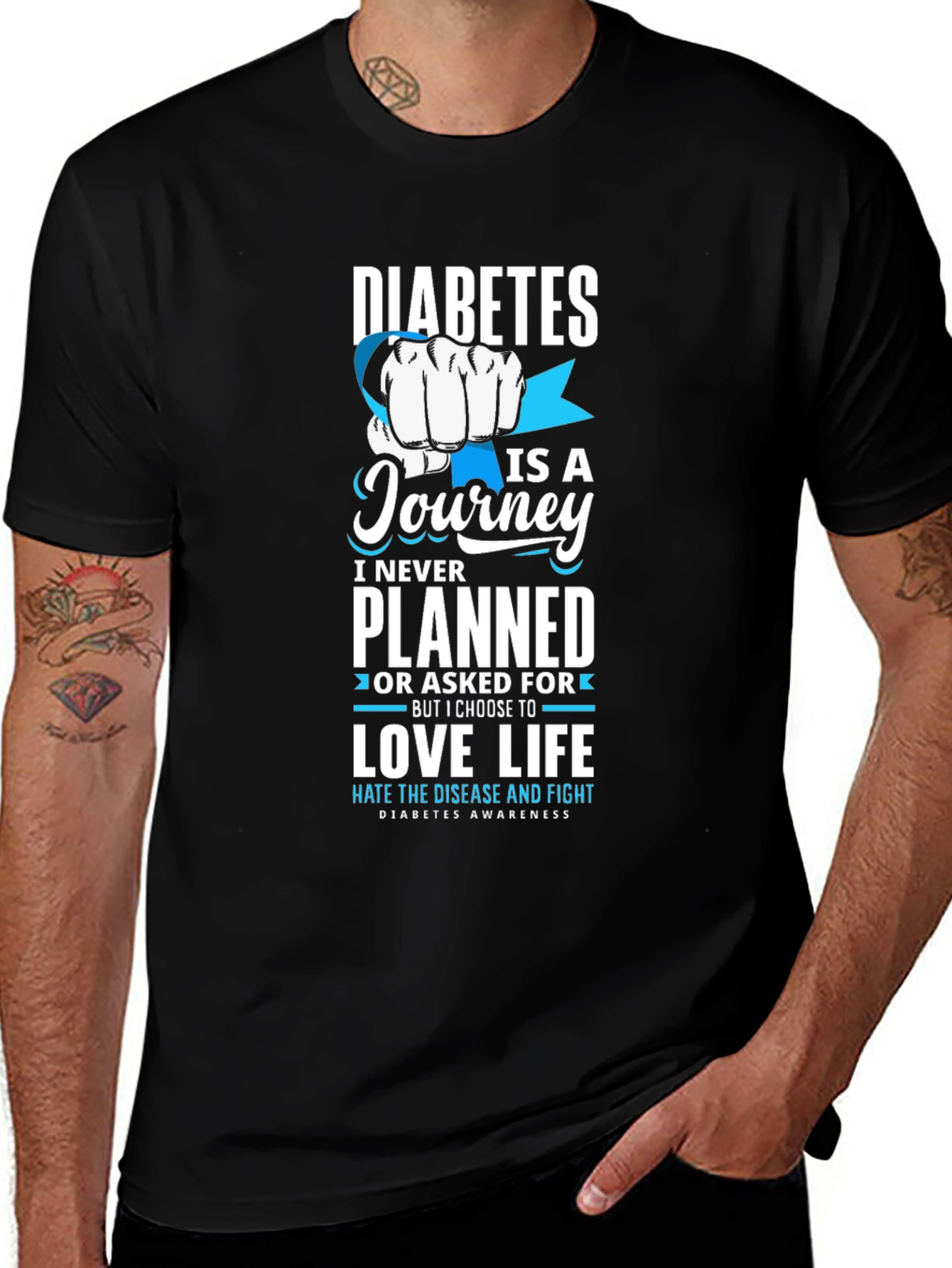 Variant 16 of Diabetes Awareness T-Shirt: Choose Love Life