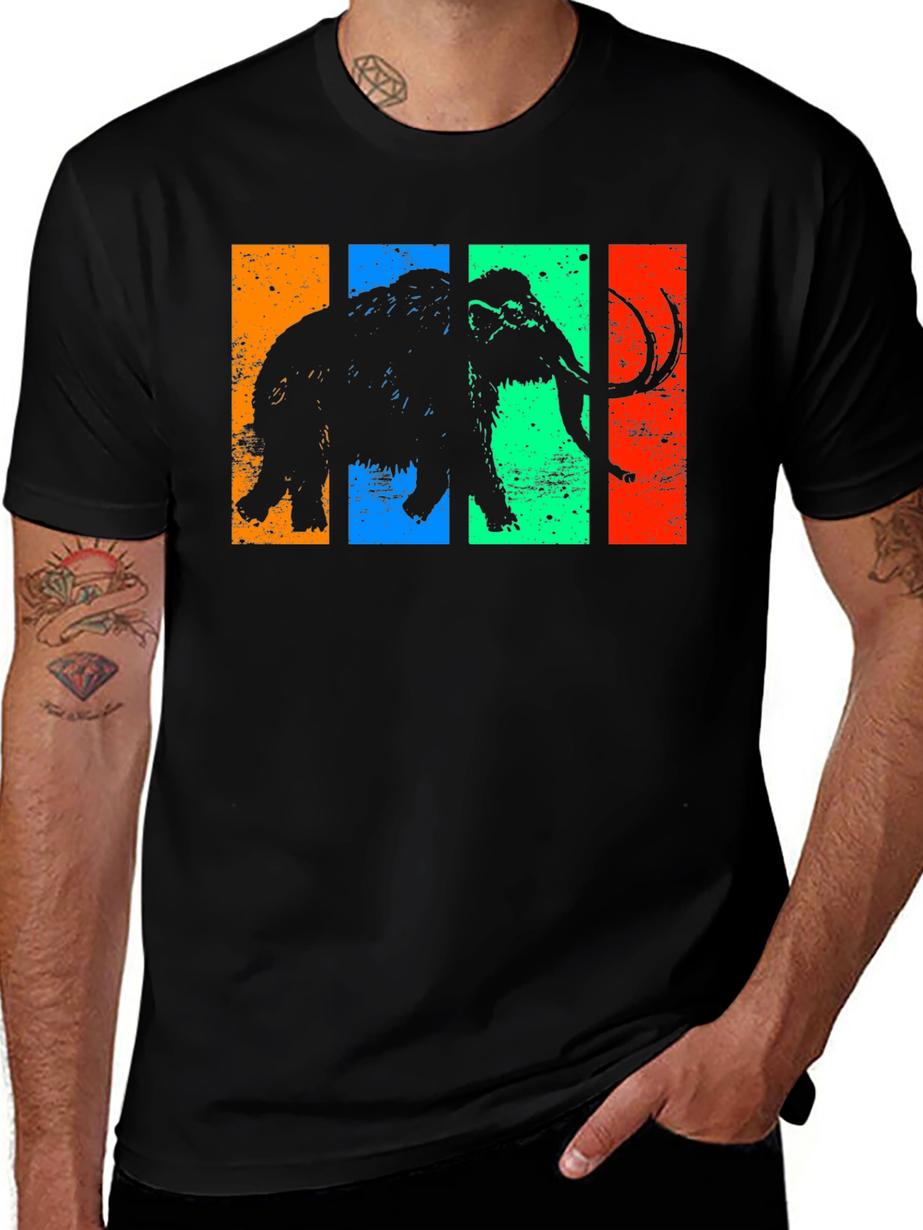Variant 30 of Retro Mammoth T-Shirt - Vintage Style Tee