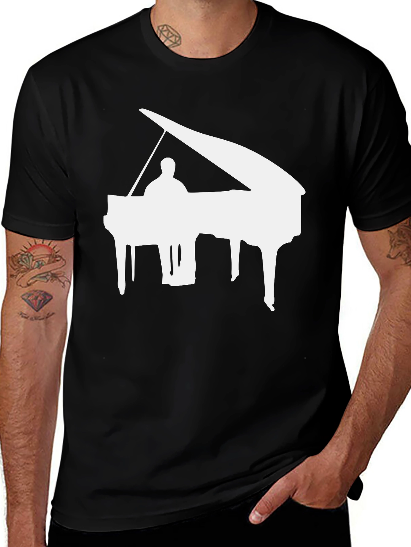 Variant 25 of Piano Graphic Tee - Musician Style