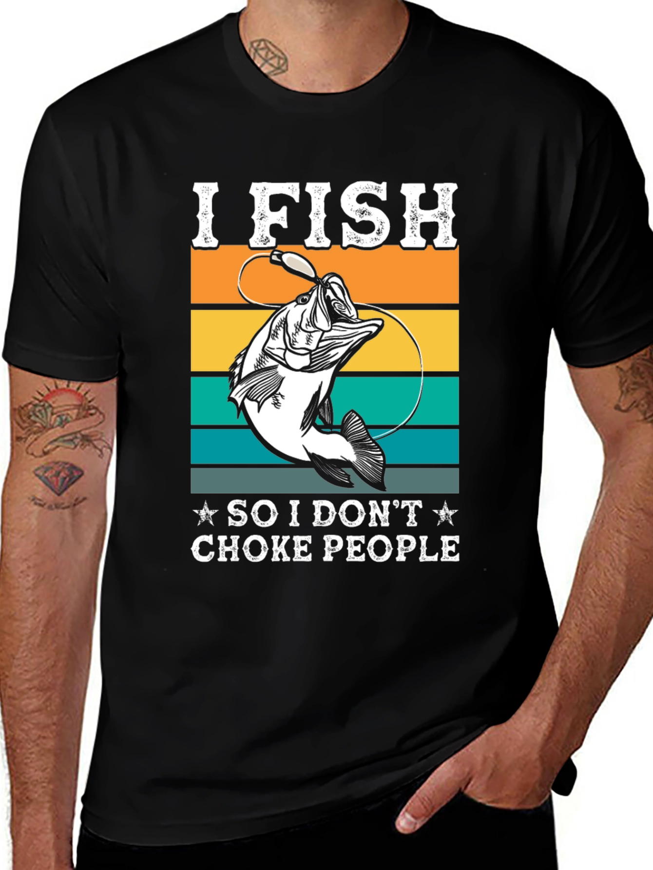 Variant 12 of I Fish Funny Graphic T-Shirt