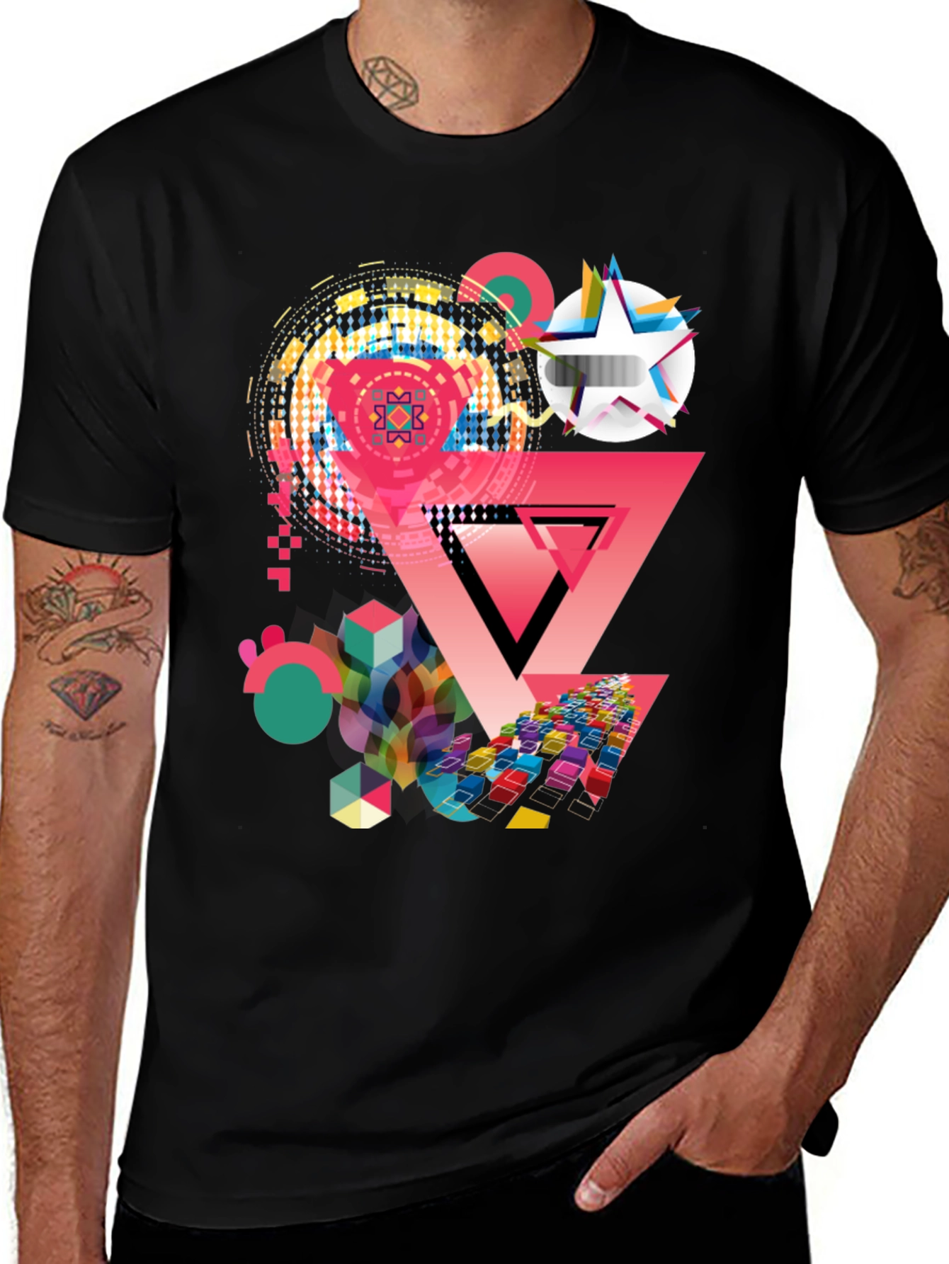 Variant 22 of Geometric Graphic Print T-Shirt