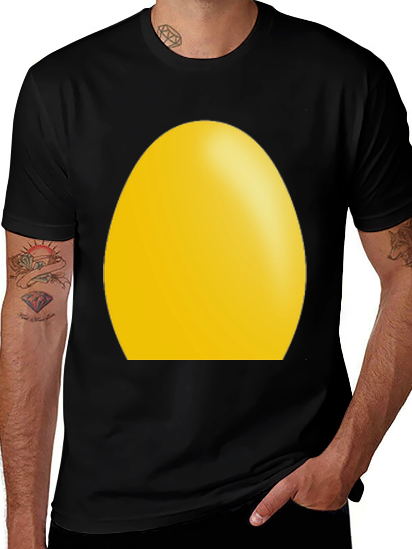Egg Graphic Black T-Shirt