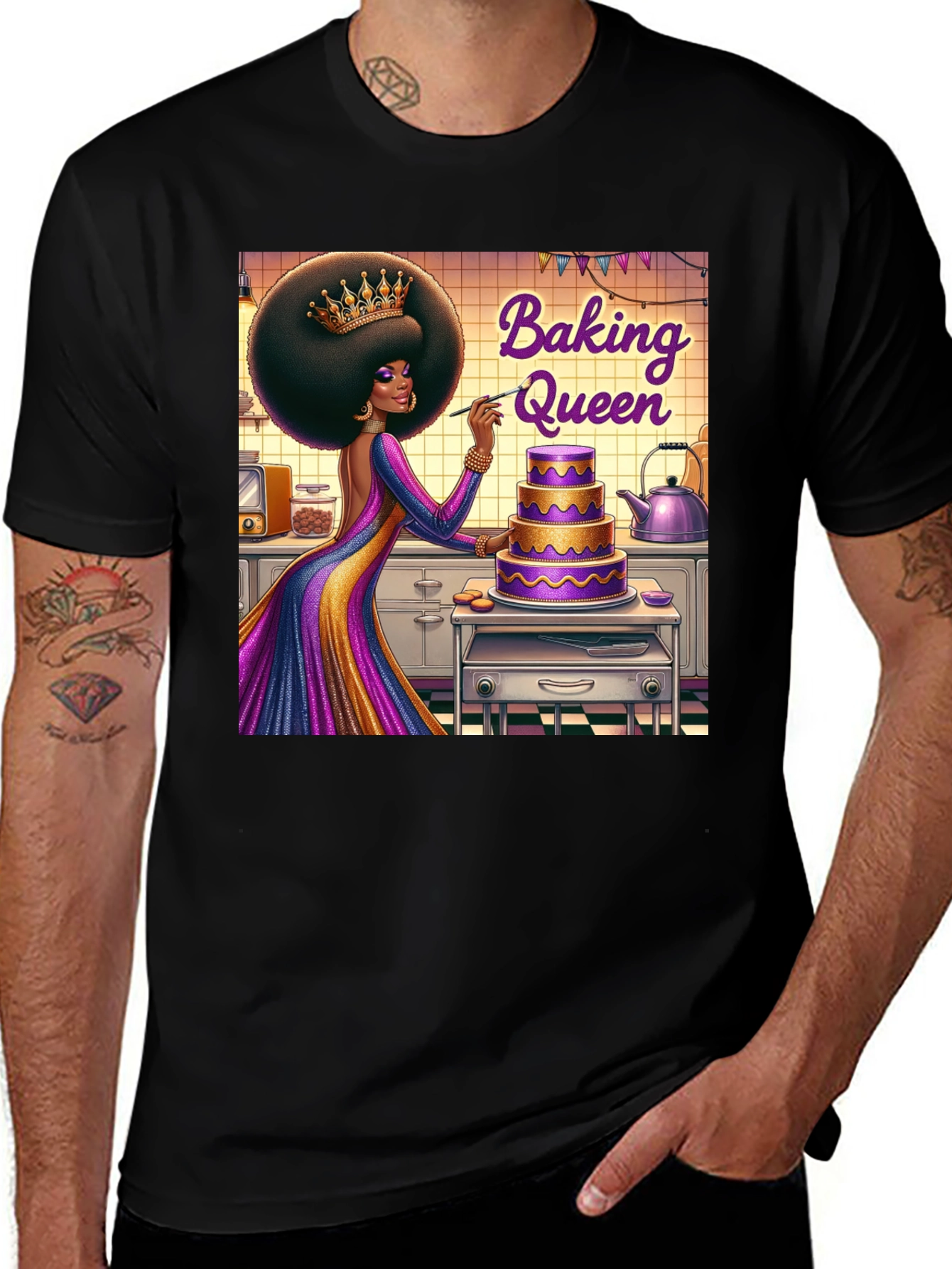Baking Queen Graphic Tee - Stylish Chef T-Shirt
