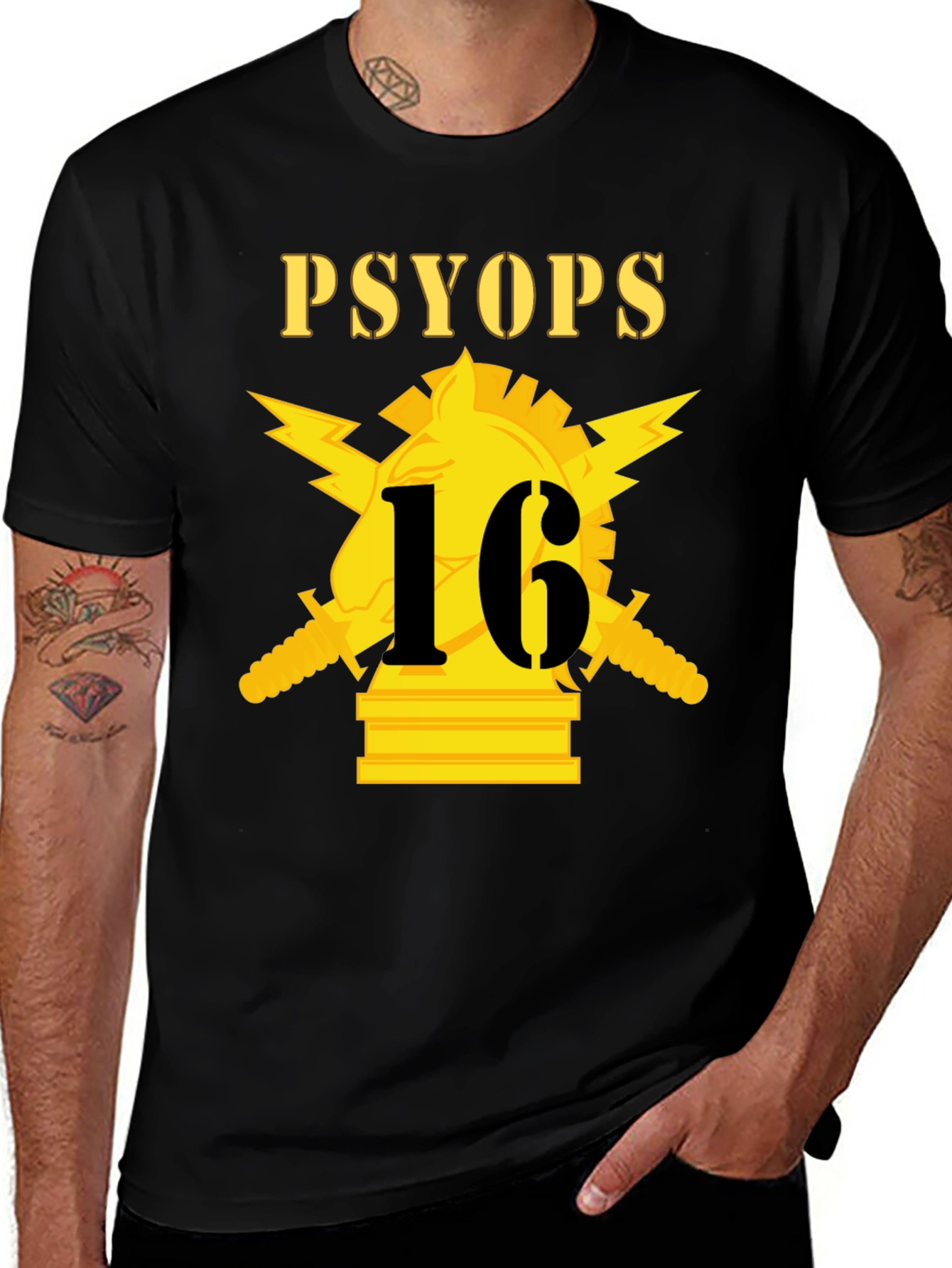 Variant 19 of PSYOPs 16 Black Graphic T-Shirt