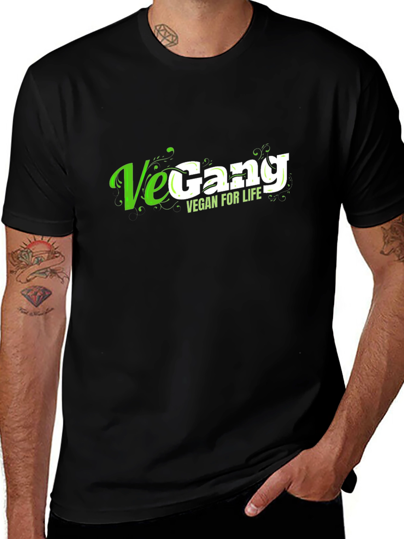 Variant 21 of Vegan Gang Graphic Tee - Vegan for Life Shirt
