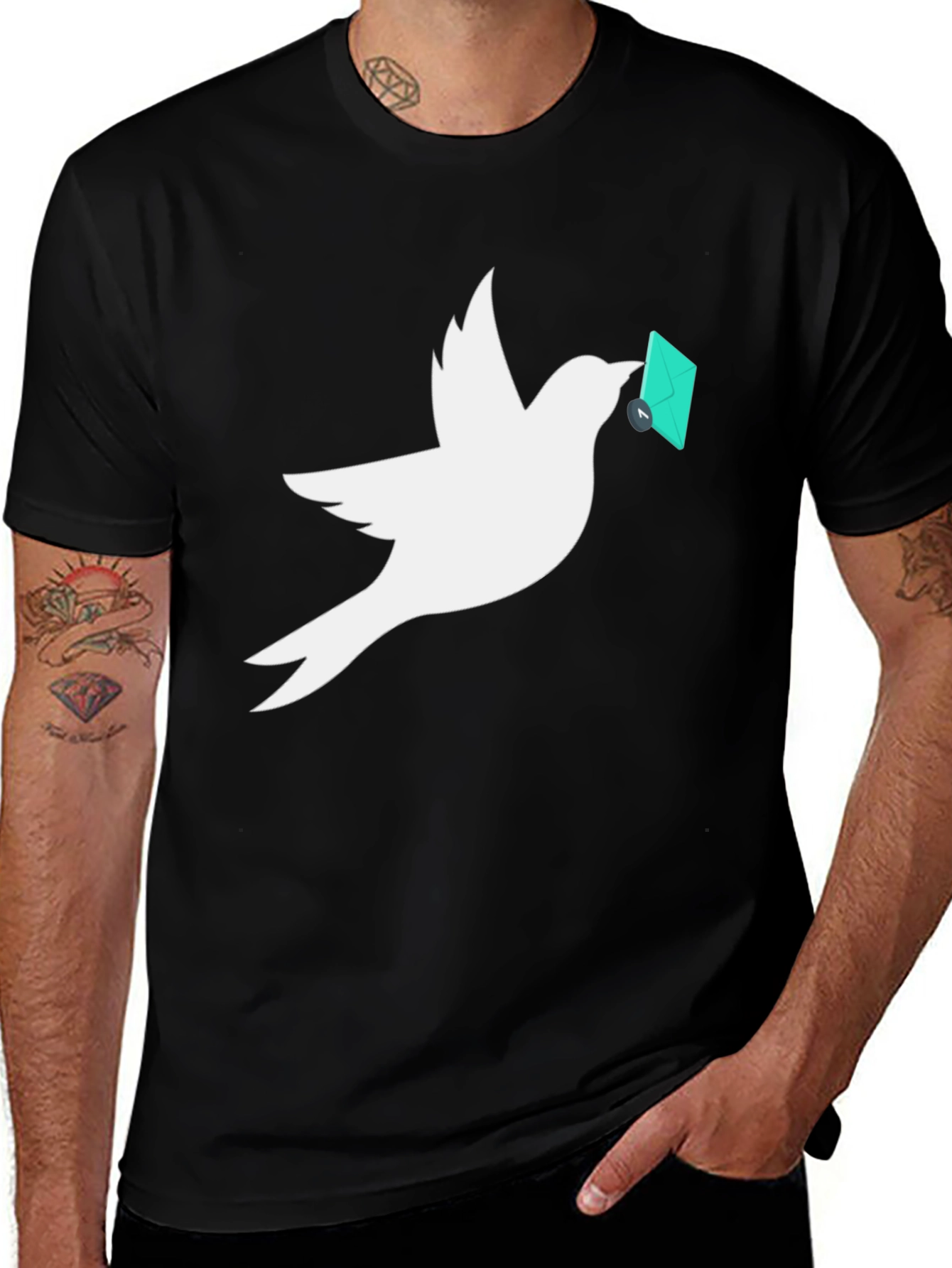 Variant 17 of Dove Mail T-Shirt - Unique Graphic Tee
