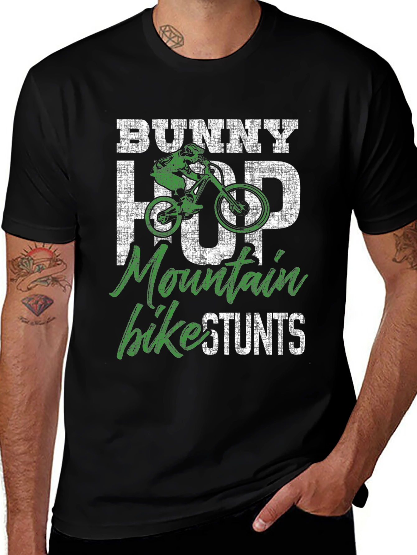 Variant 24 of Bunny Hop Mountain Bike Stunts Graphic Tee