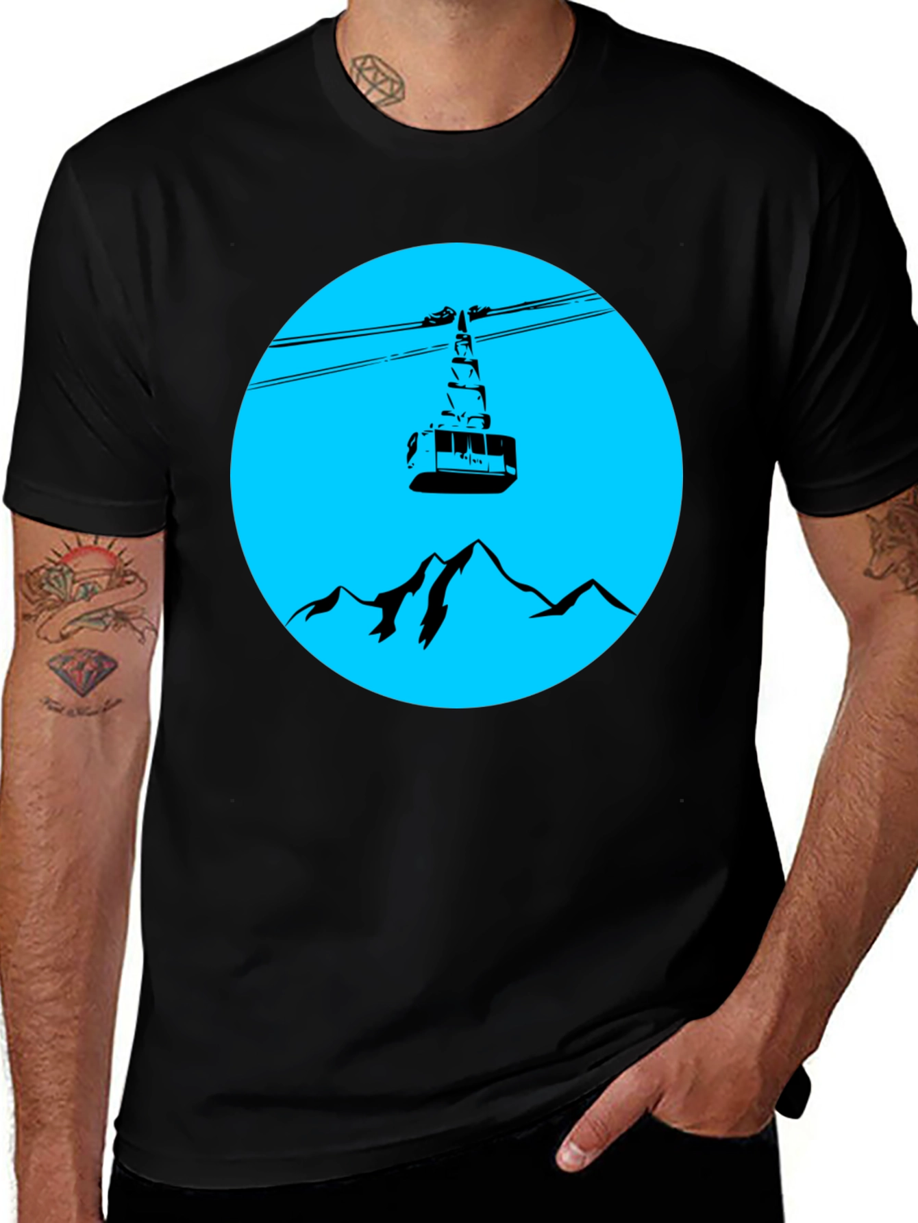 Variant 8 of Mountain Cable Car T-Shirt