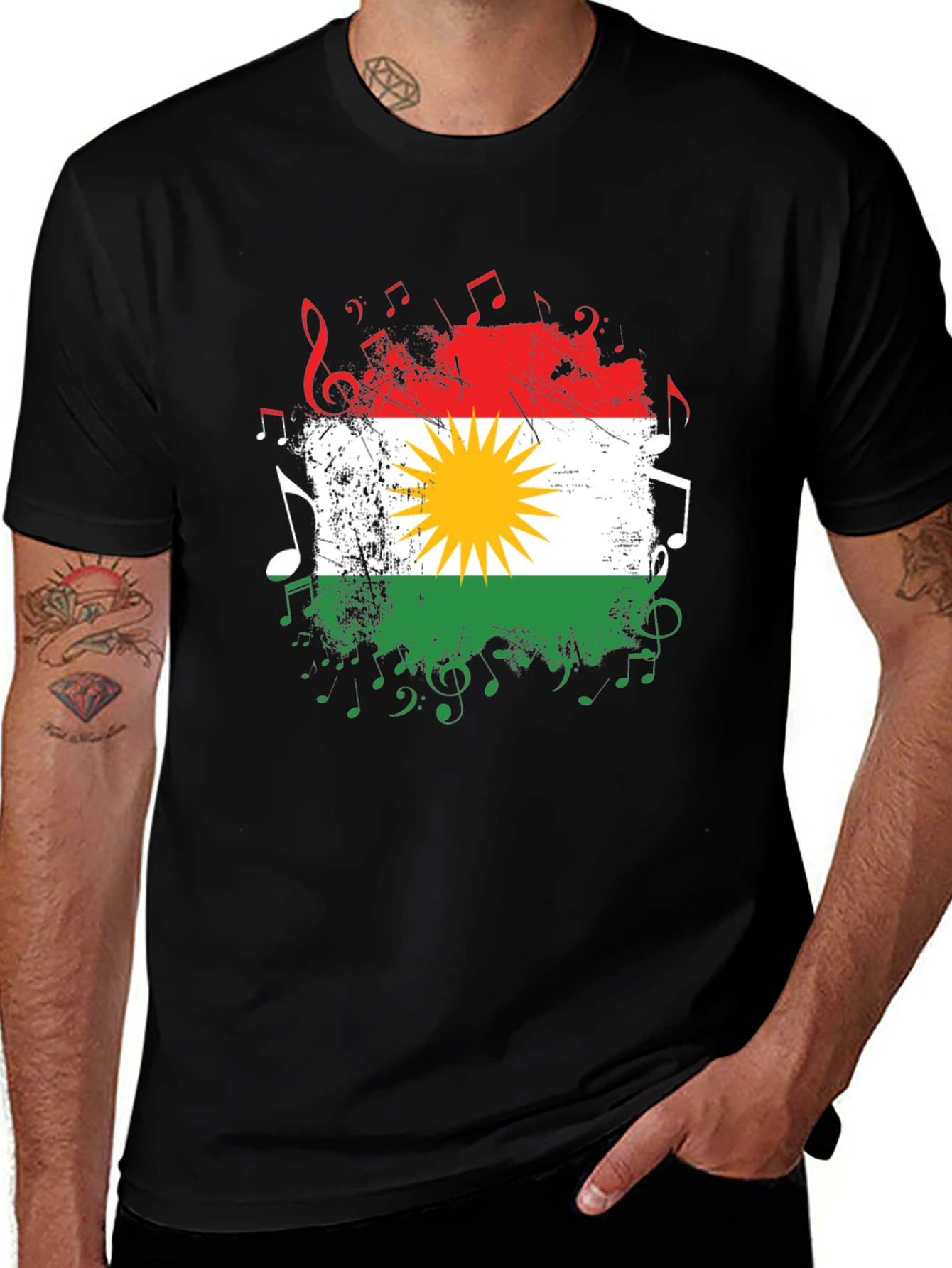 Kurdistan Flag Music T-Shirt