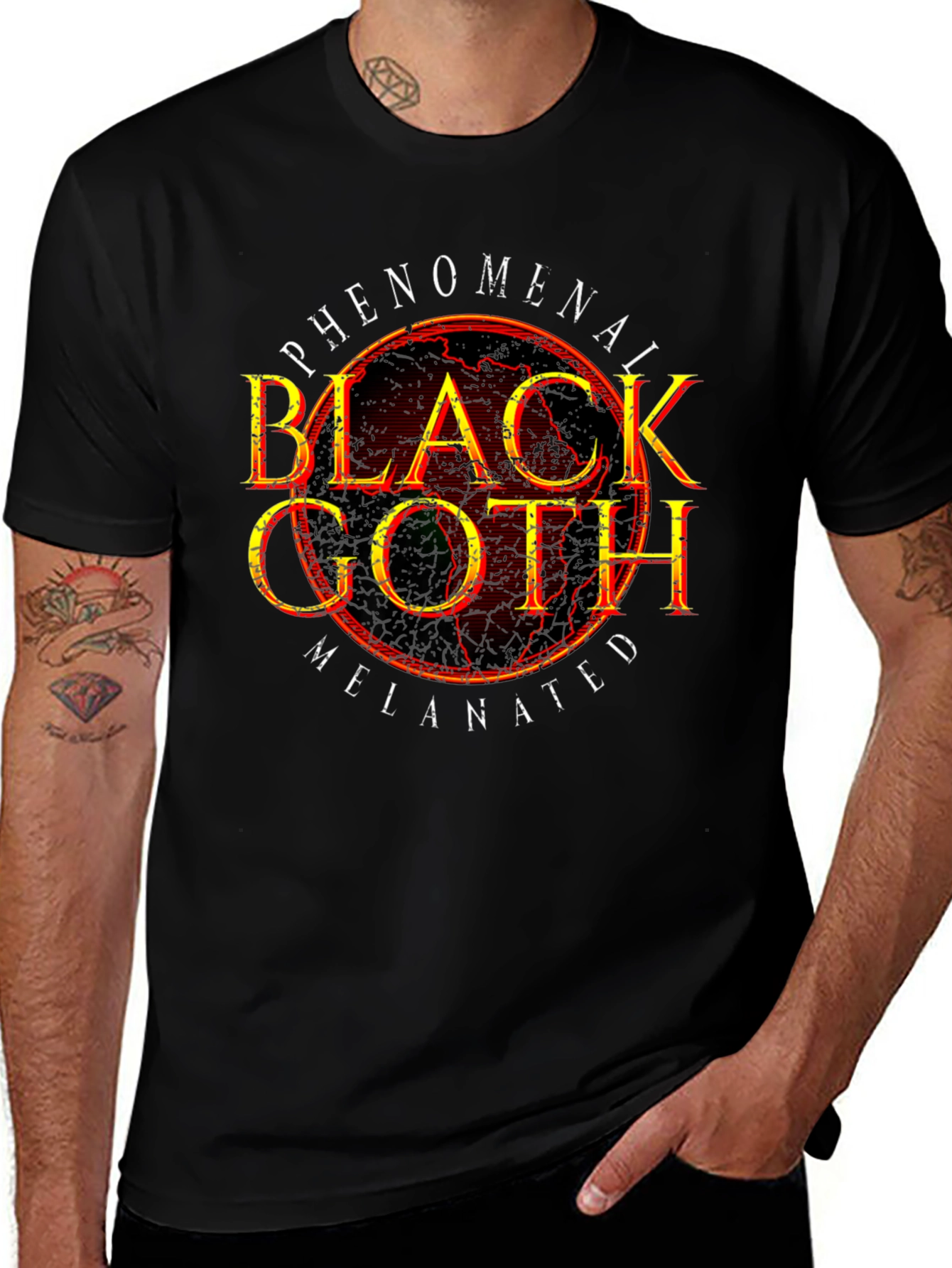 Variant 27 of Phenomenal Black Goth Melanated Graphic Tee