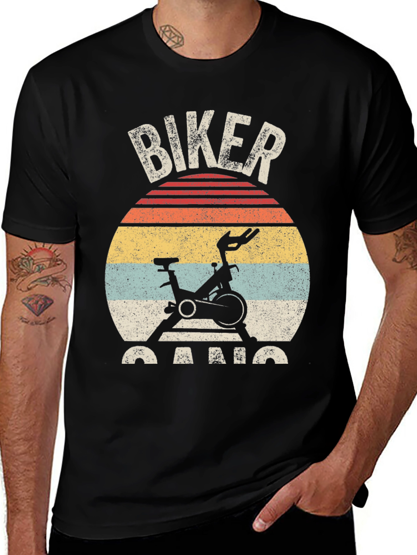Biker Dad Retro Style T-Shirt