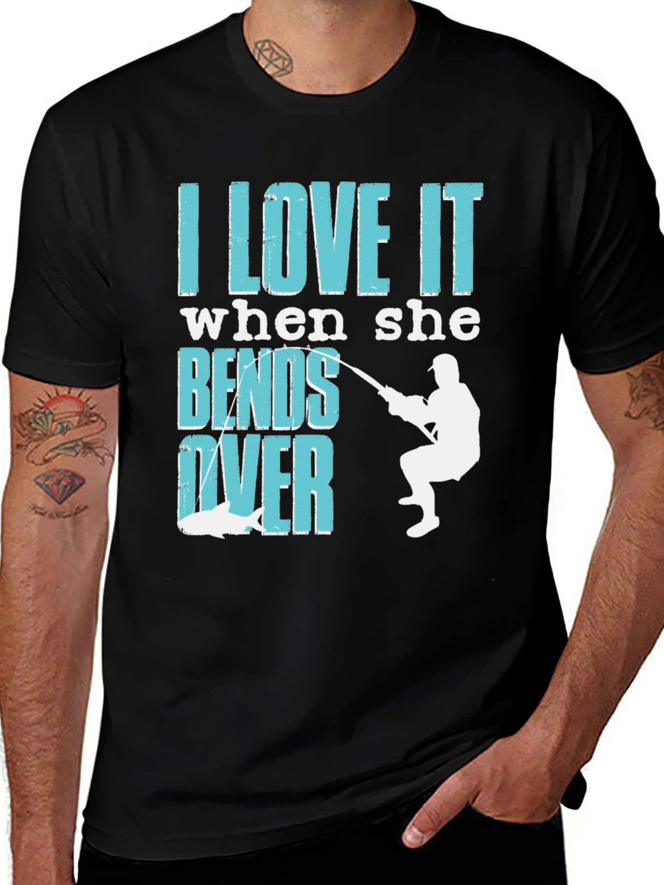 Variant 16 of I Love It When She Bends Over Fishing T-Shirt