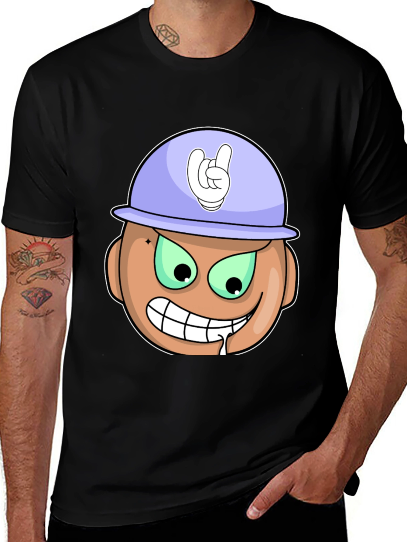 Variant 19 of Cartoon Grinning Face T-Shirt