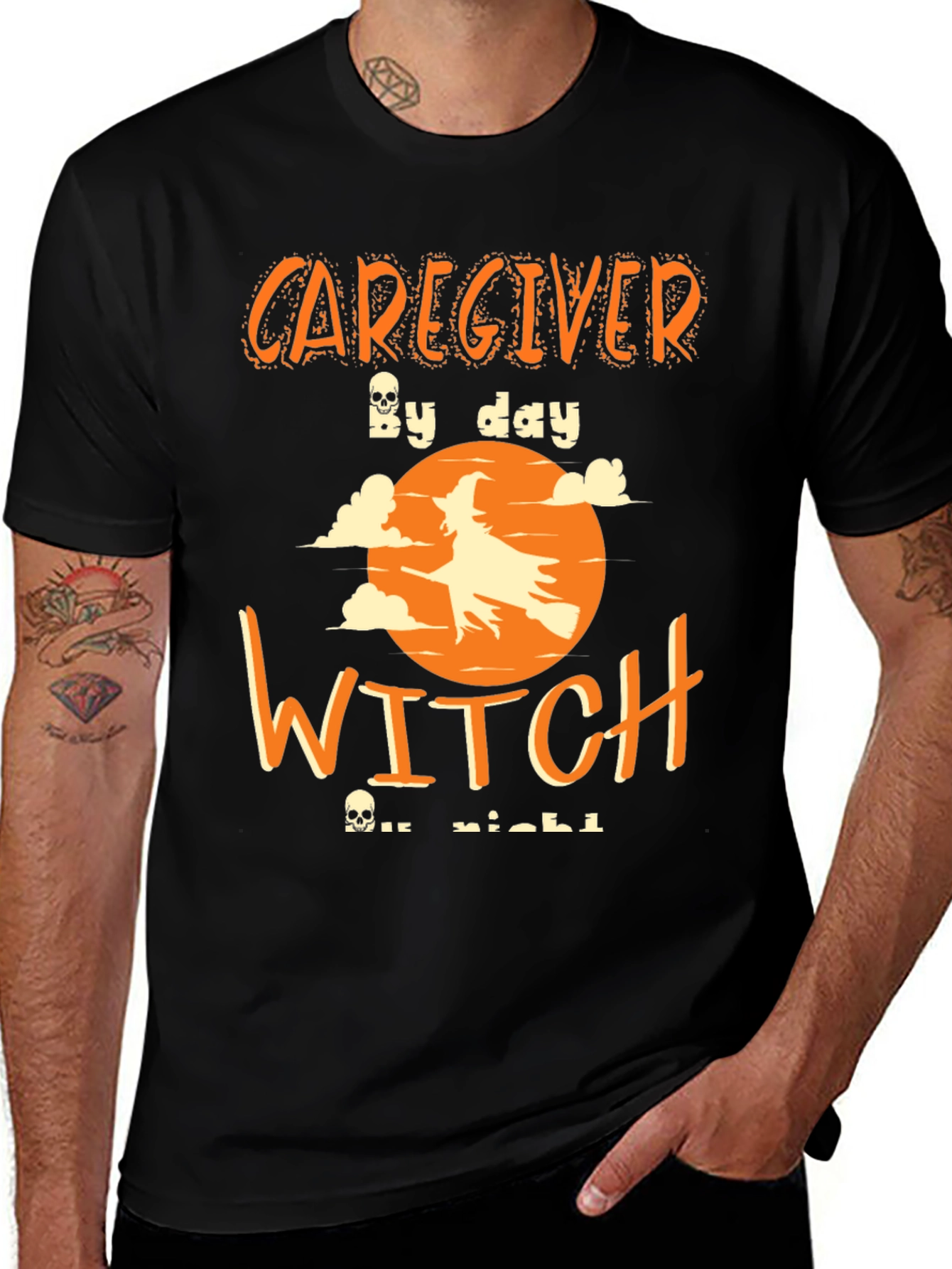 Variant 14 of Caregiver By Day Witch By Night Halloween T-Shirt