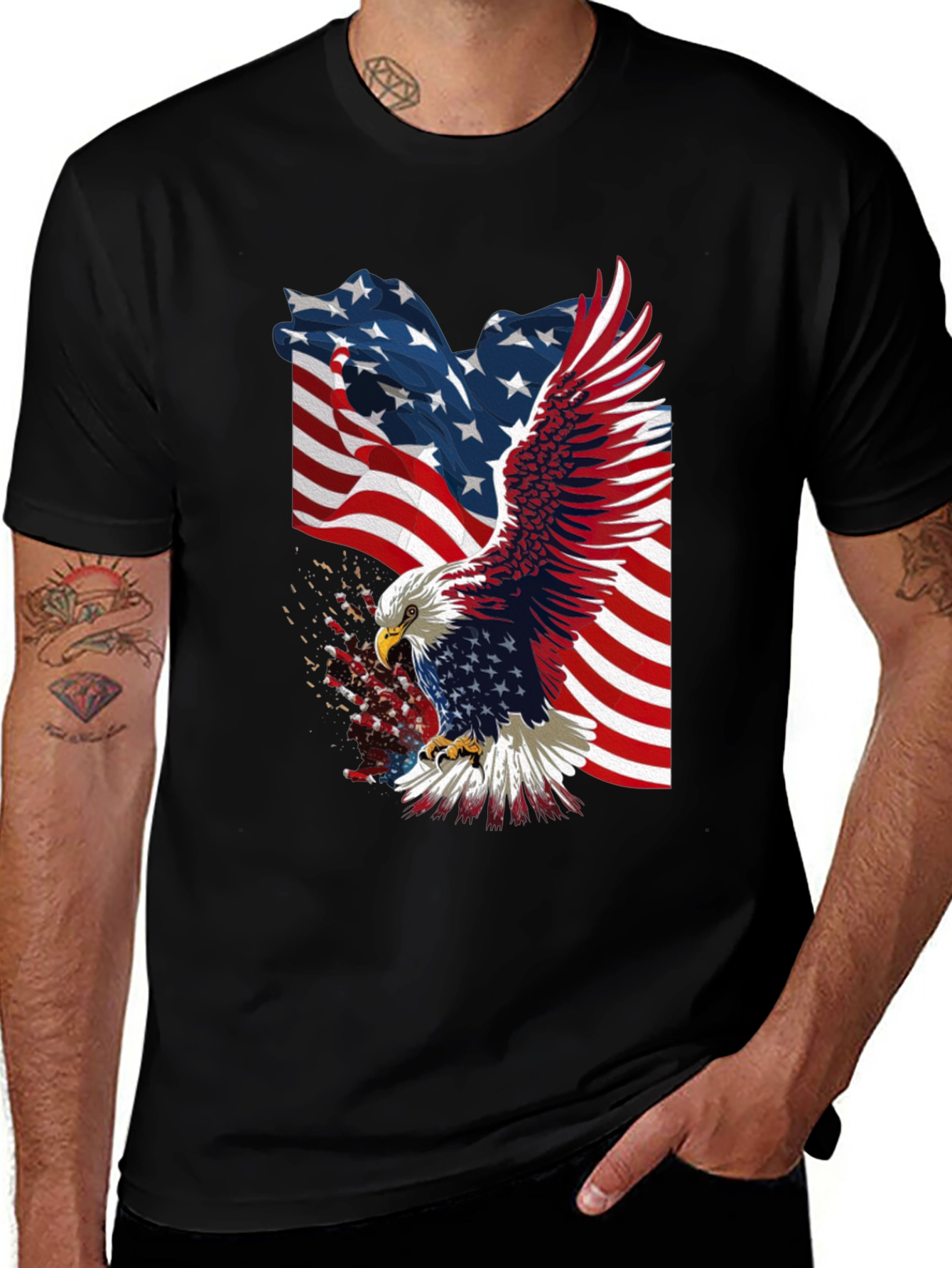 Variant 12 of American Eagle Flag Graphic T-Shirt