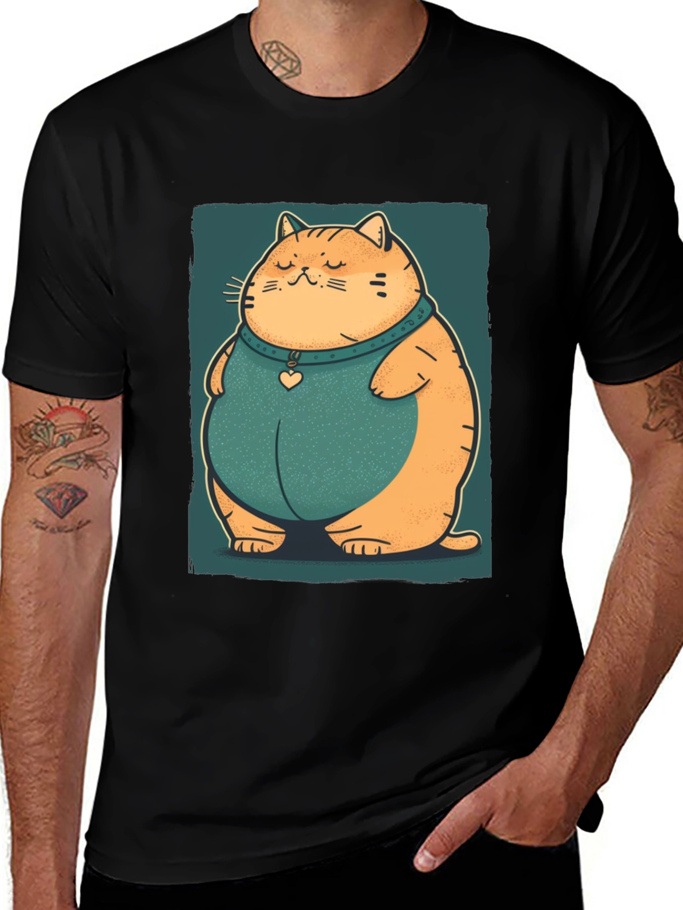 Variant 17 of Cute Cat T-Shirt - Fun Cartoon Tee