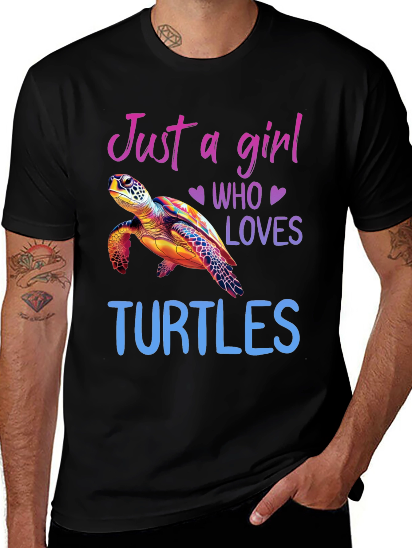 Variant 14 of Just A Girl Who Loves Turtles Graphic Tee