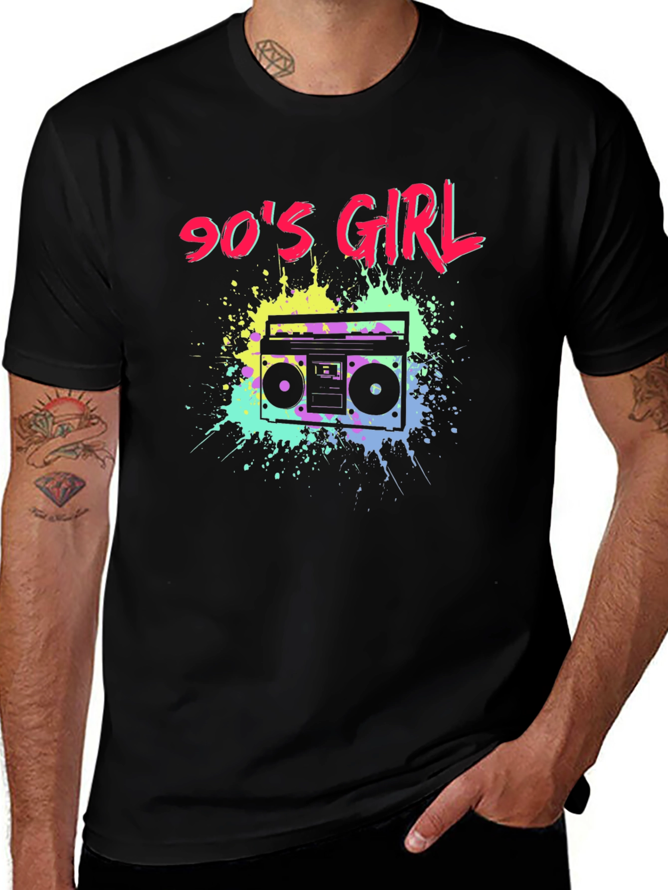 Variant 29 of 90's Girl Boombox Graphic T-Shirt