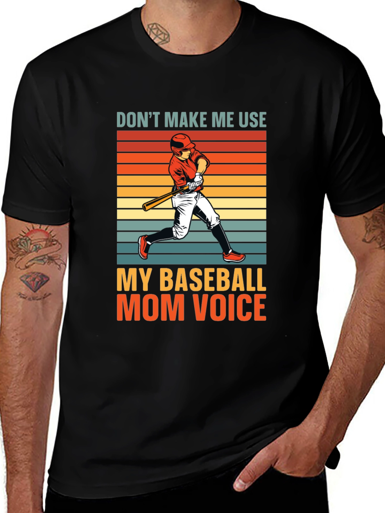 Variant 15 of Baseball Mom Voice Graphic T-Shirt