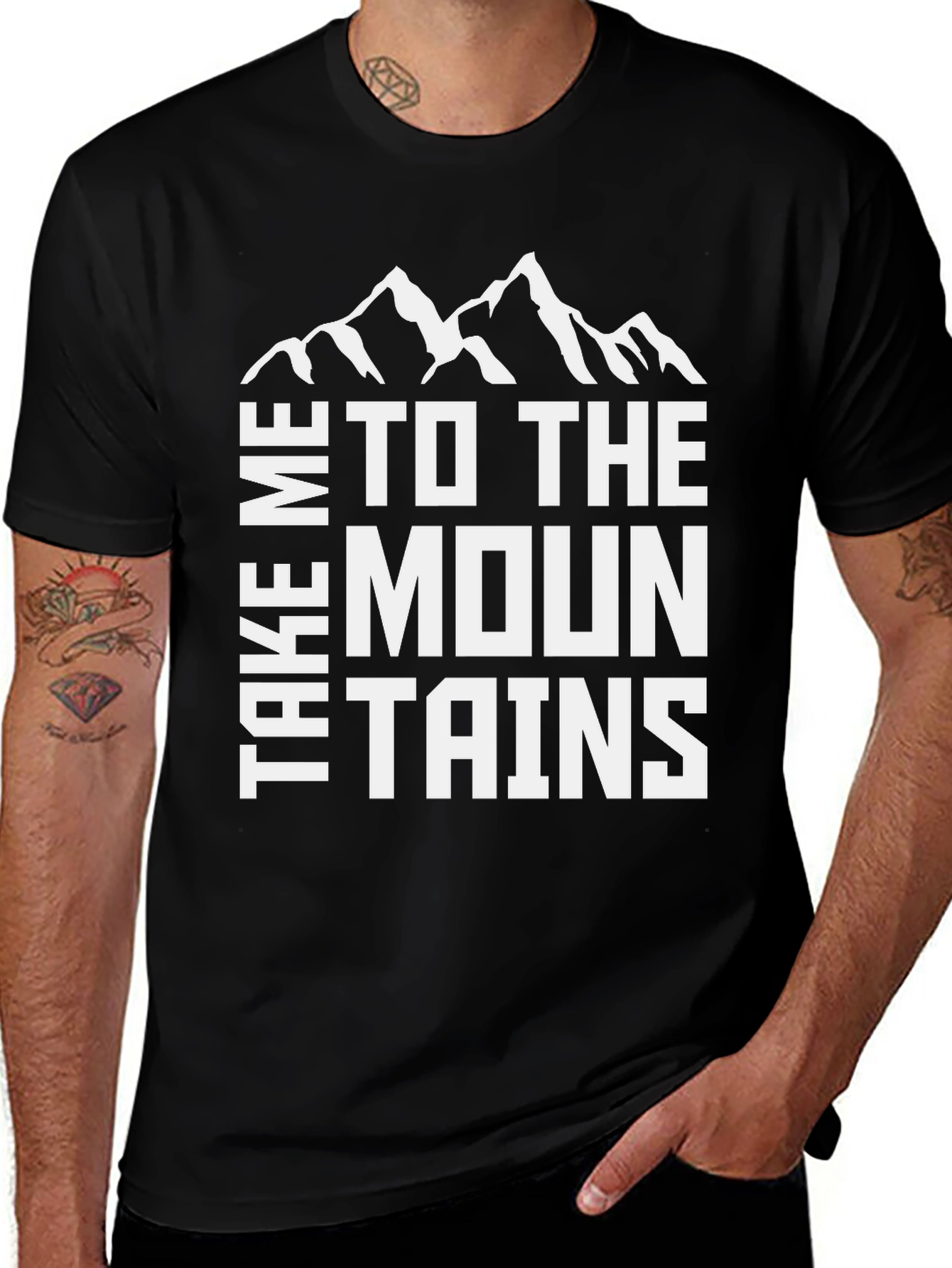 Variant 21 of Mountain Graphic T-Shirt: Take Me To The Mountains!