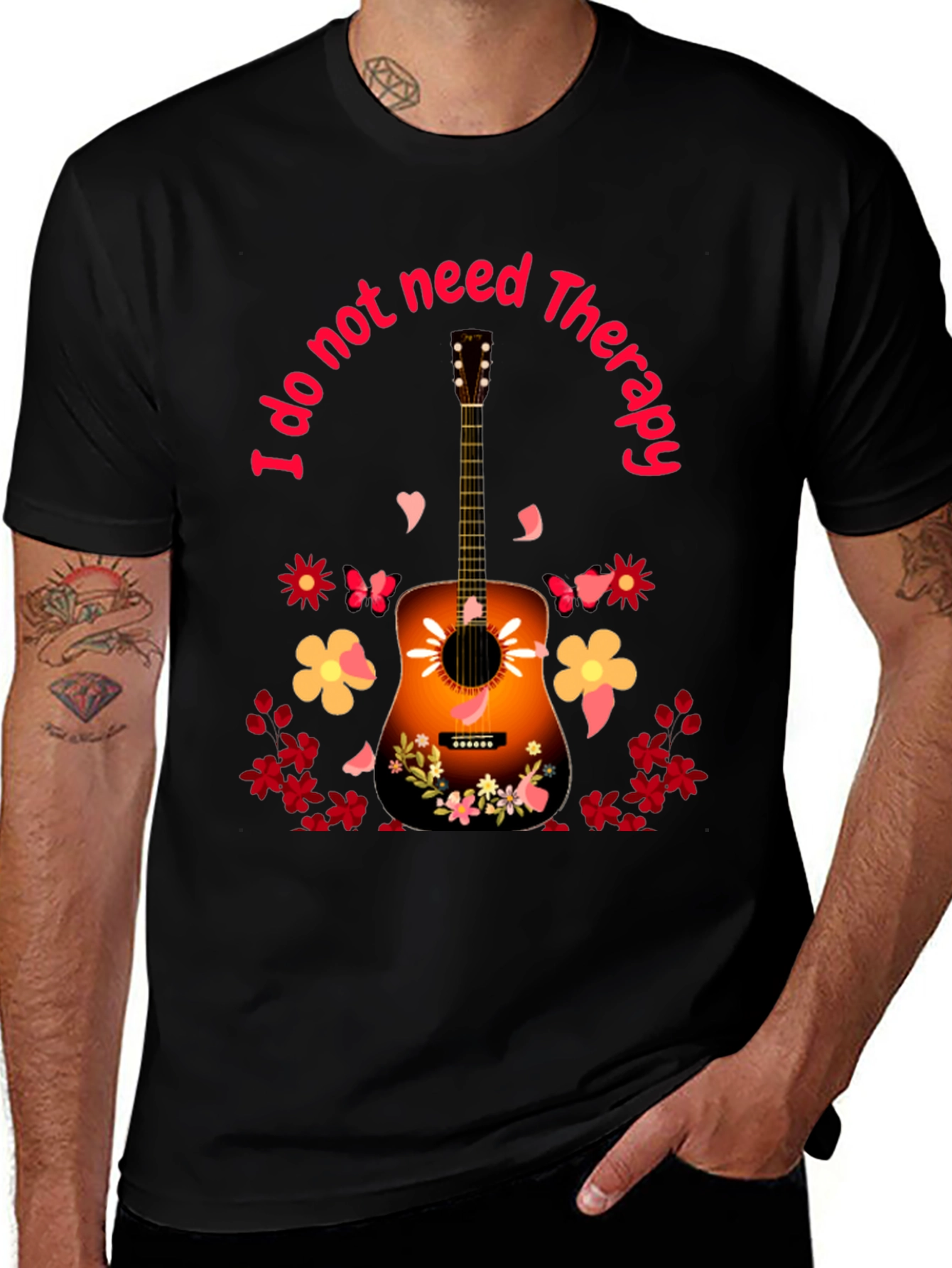 Variant 26 of Guitar Therapy T-Shirt - Music Lover Tee