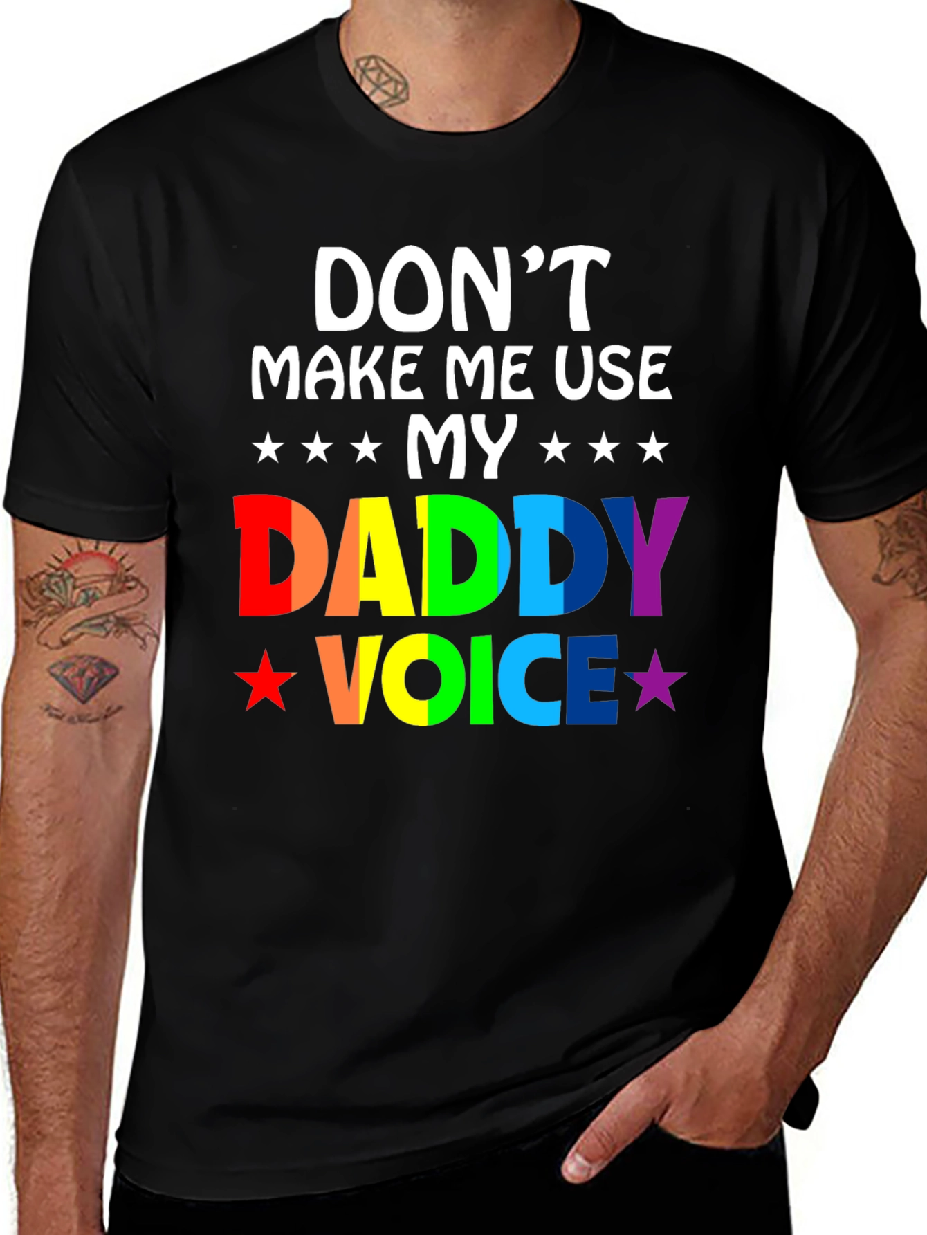 Variant 16 of Don't Make Me Use My Daddy Voice T-Shirt