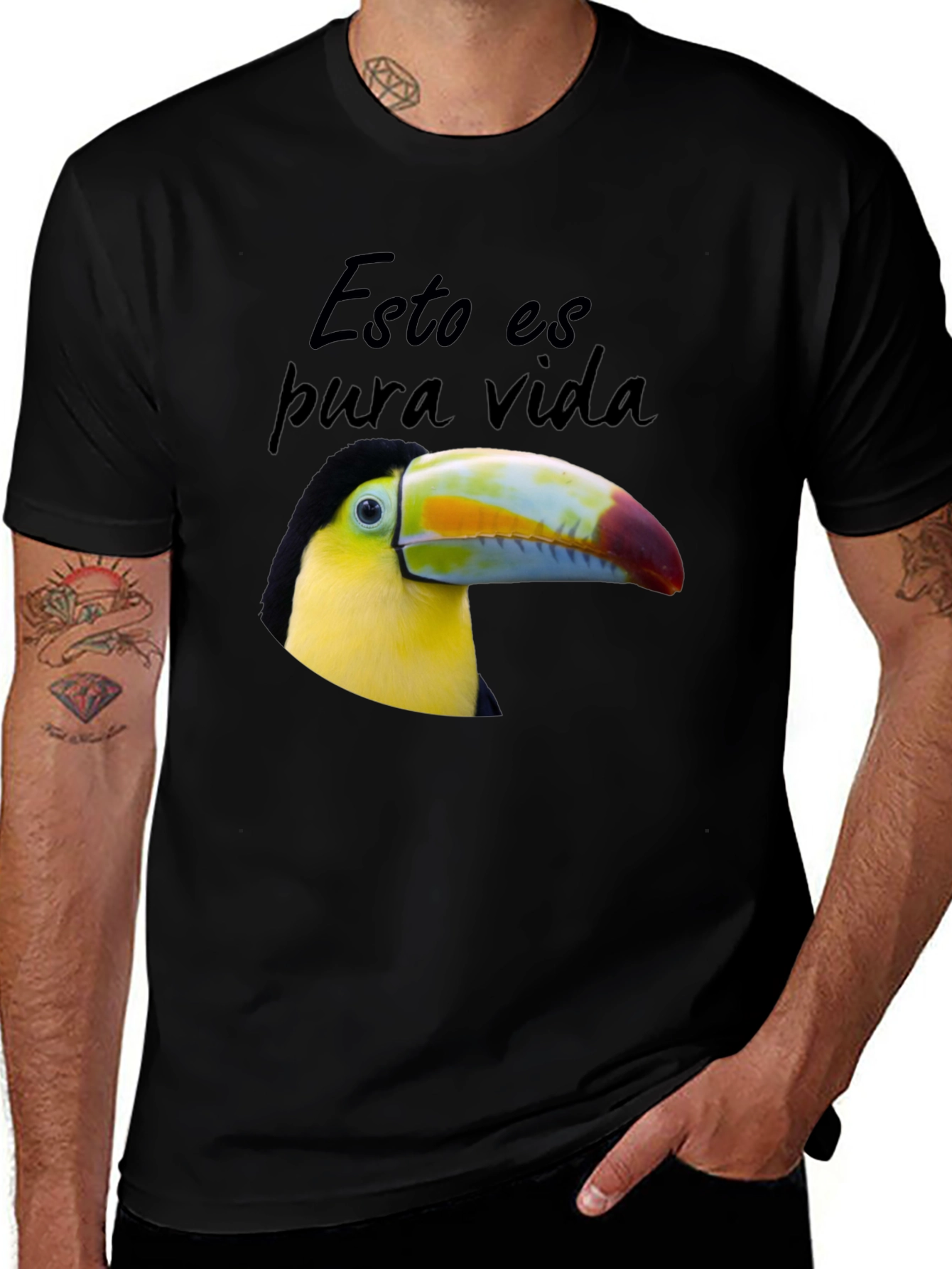 Black Pura Vida Toucan T-Shirt main image