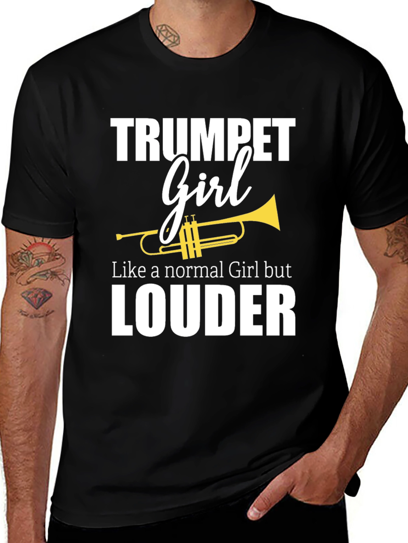 Variant 13 of Trumpet Girl T-Shirt - Loud & Proud Musician Tee