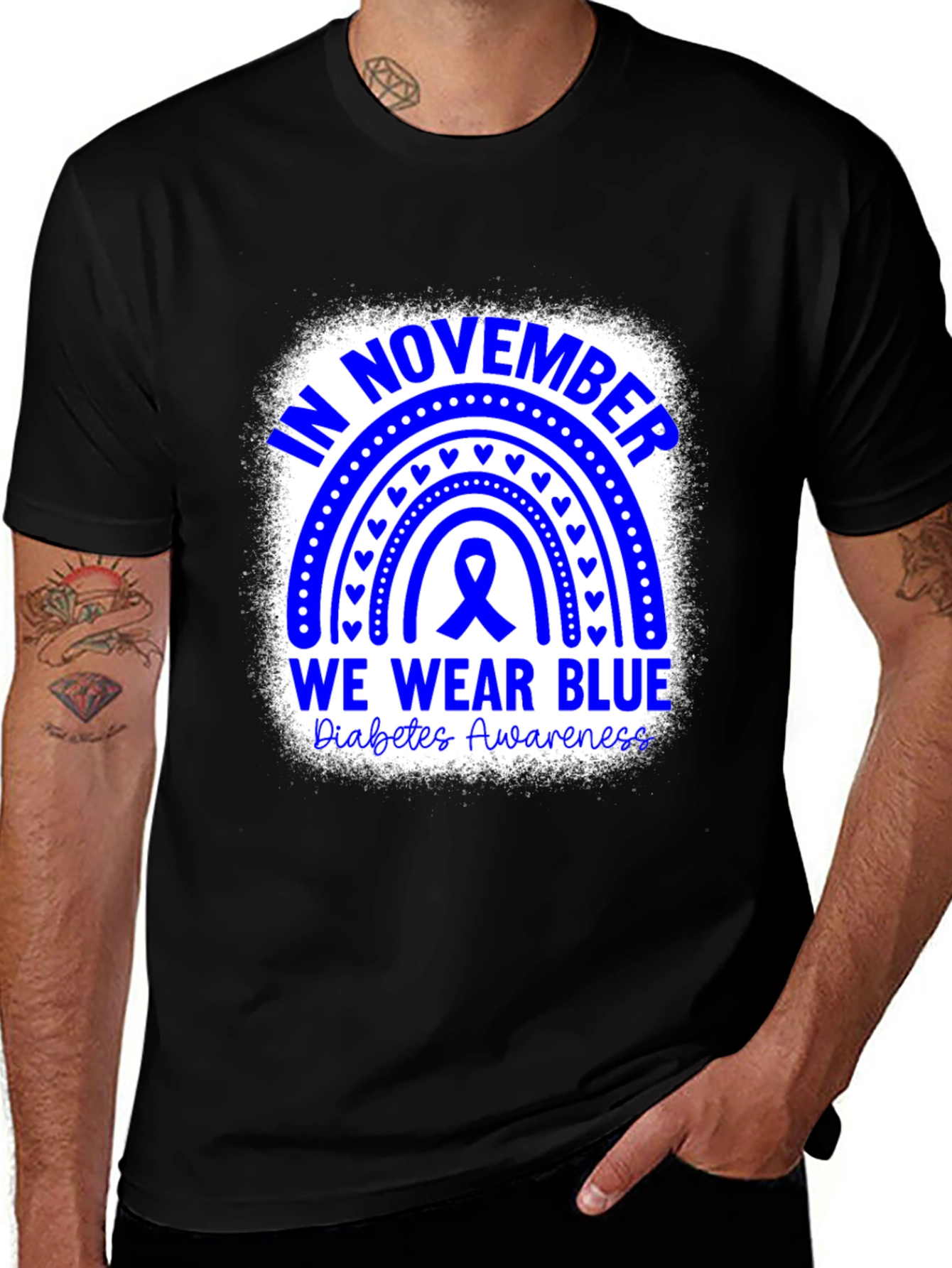 Variant 18 of November Diabetes Awareness Blue Ribbon T-Shirt