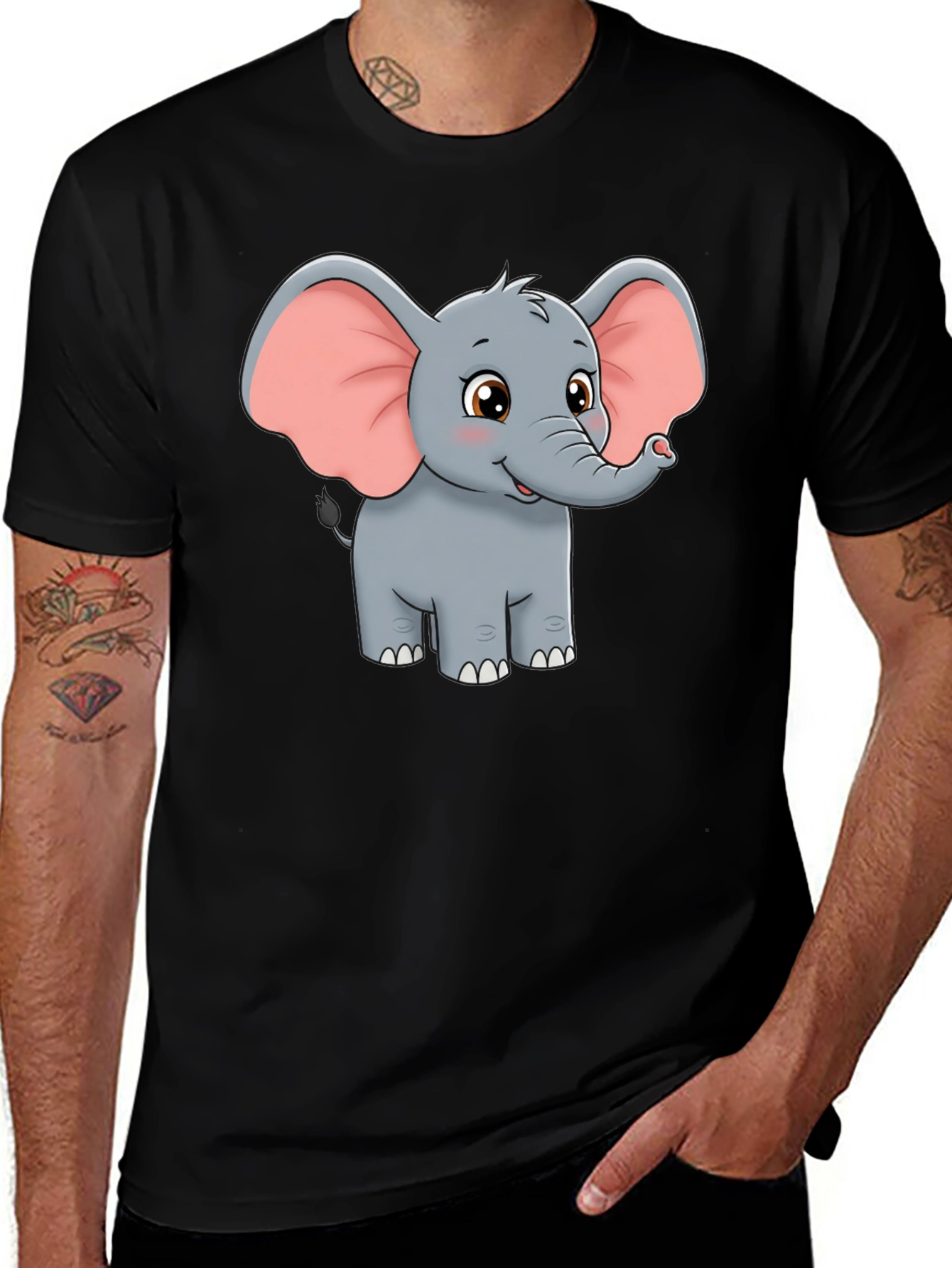 Variant 17 of Cute Elephant Graphic T-Shirt