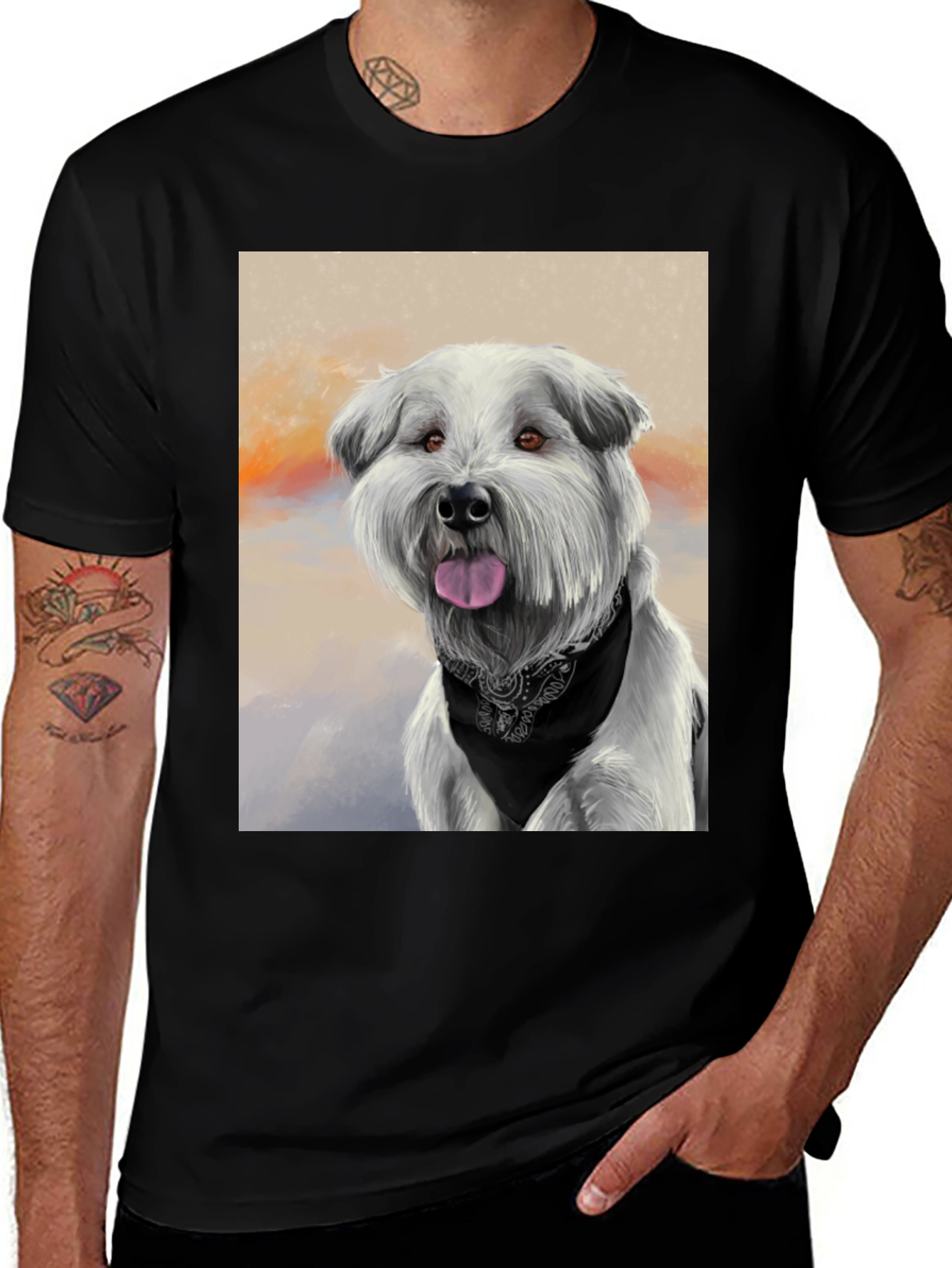 Variant 30 of Dog Portrait T-Shirt - Stylish Canine Design