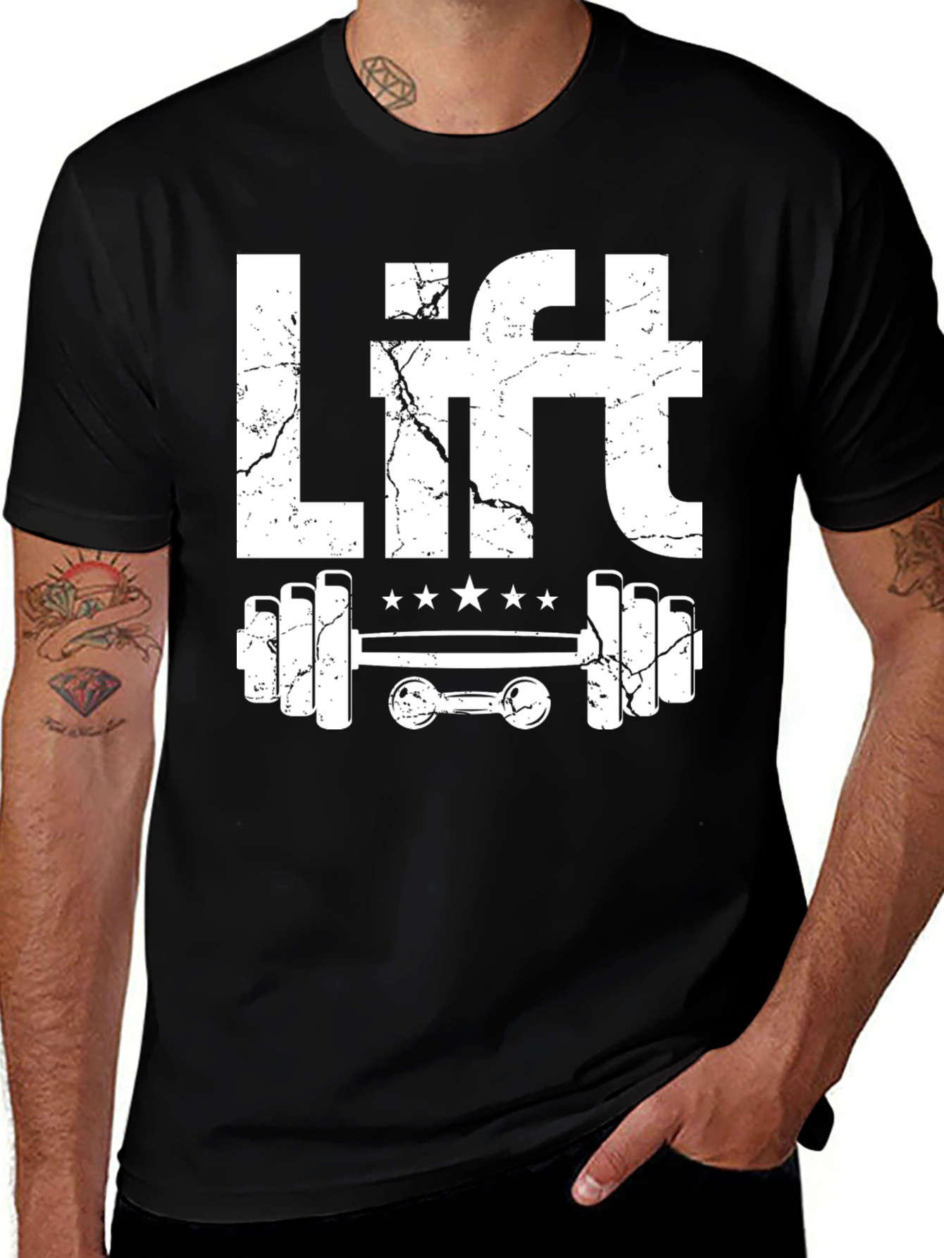 Variant 28 of Lift Barbell Graphic Tee - Gym & Workout Apparel