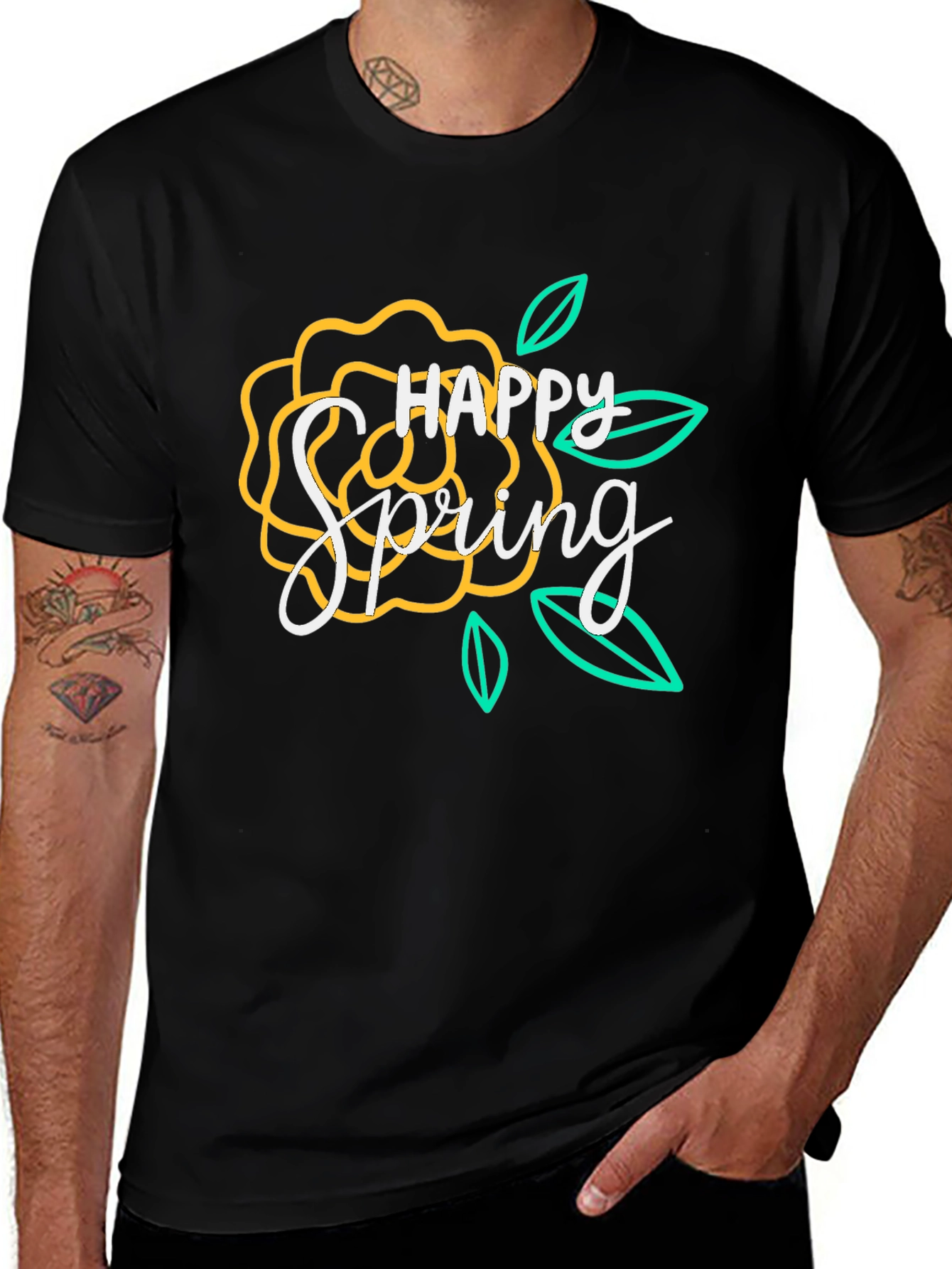 Variant 11 of Happy Spring Floral Graphic T-Shirt