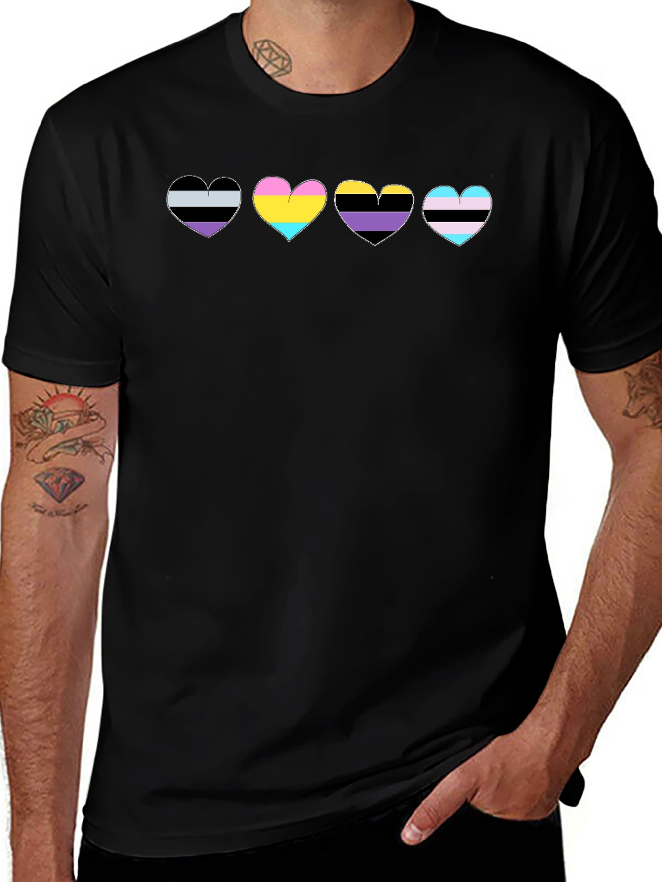 Variant 8 of Pride Heart T-Shirt - LGBTQ+ Love