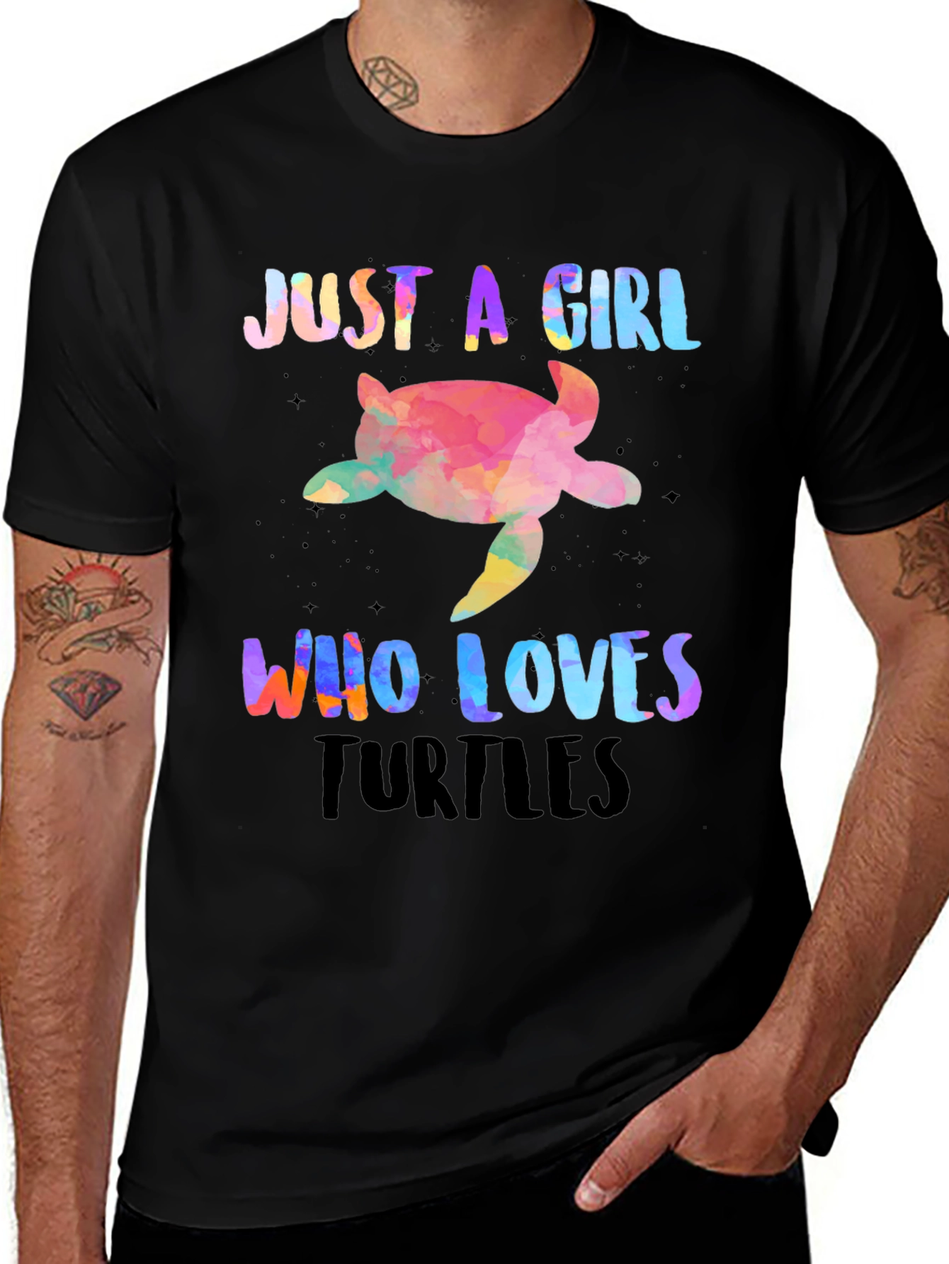 Variant 5 of Just A Girl Who Loves Turtles Graphic Tee