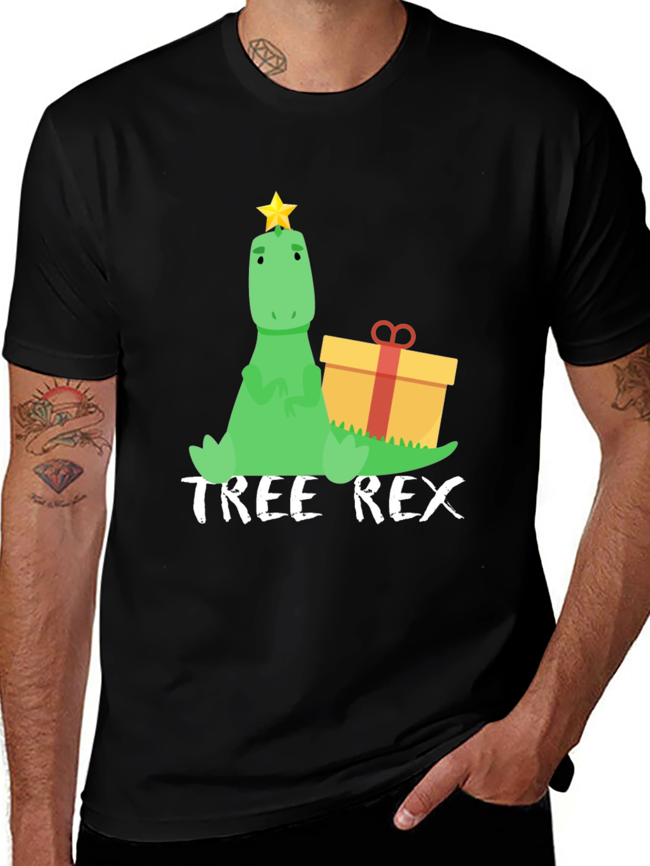 Variant 11 of Tree Rex T-Shirt: Dino Christmas Tee
