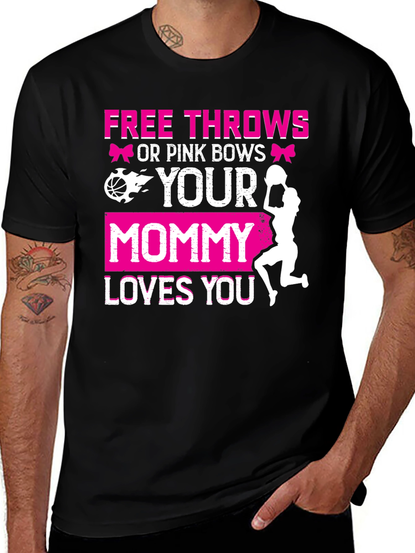 Variant 23 of Free Throws or Pink Bows T-Shirt