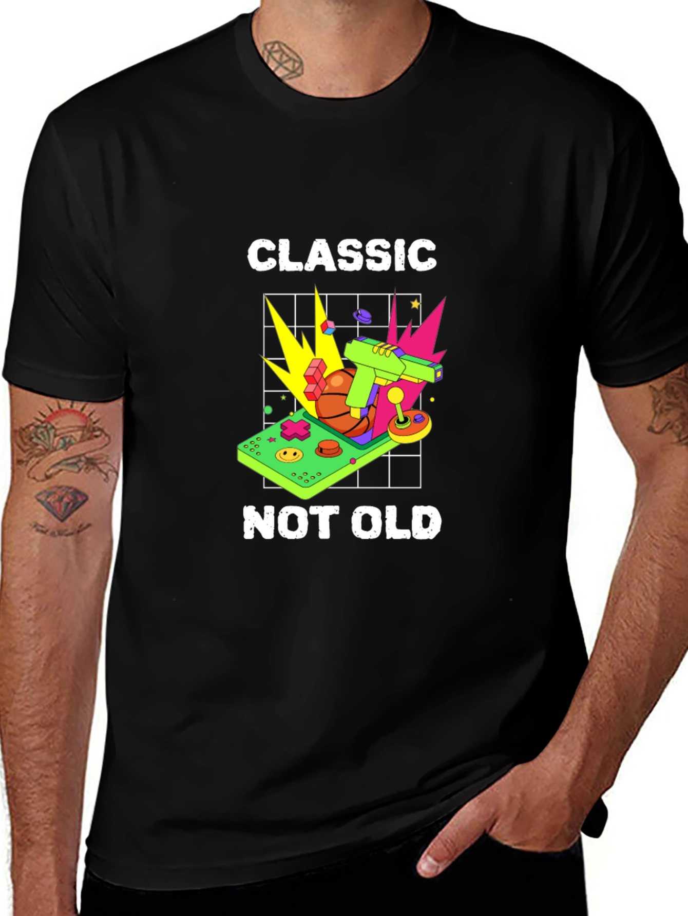 Variant 30 of Classic Not Old Retro Game Console Graphic Tee