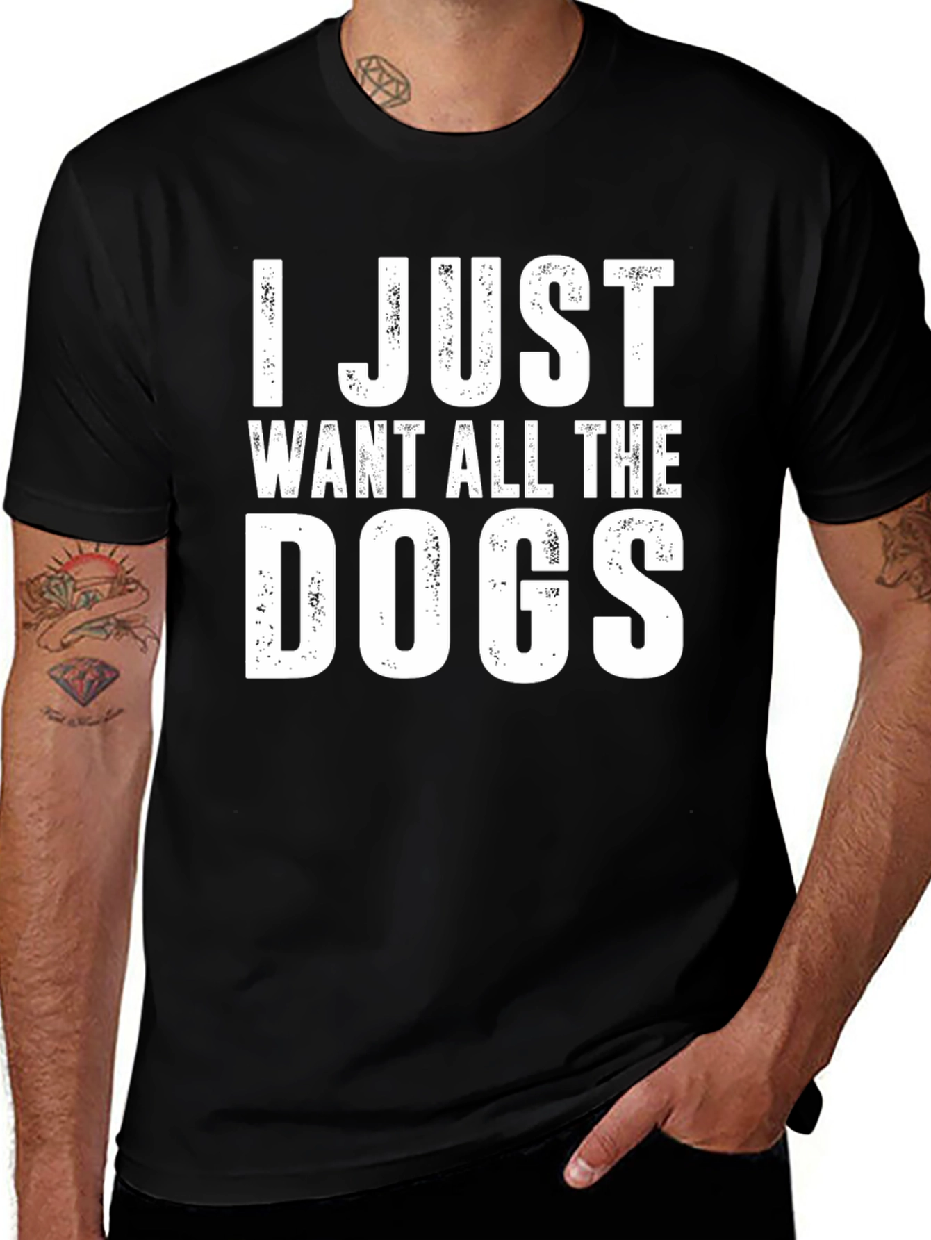 Variant 13 of I Just Want All The Dogs T-Shirt - Unisex Cotton Tee