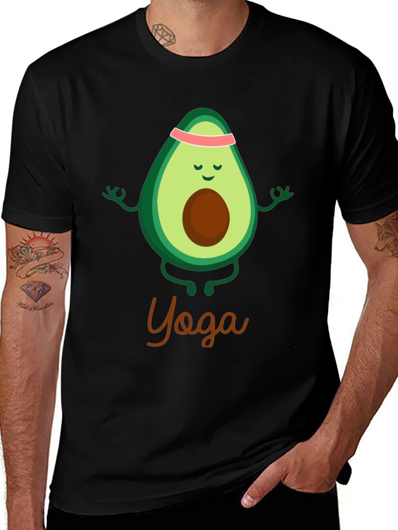 Variant 23 of Yoga Avocado T-Shirt - Meditating Avocado