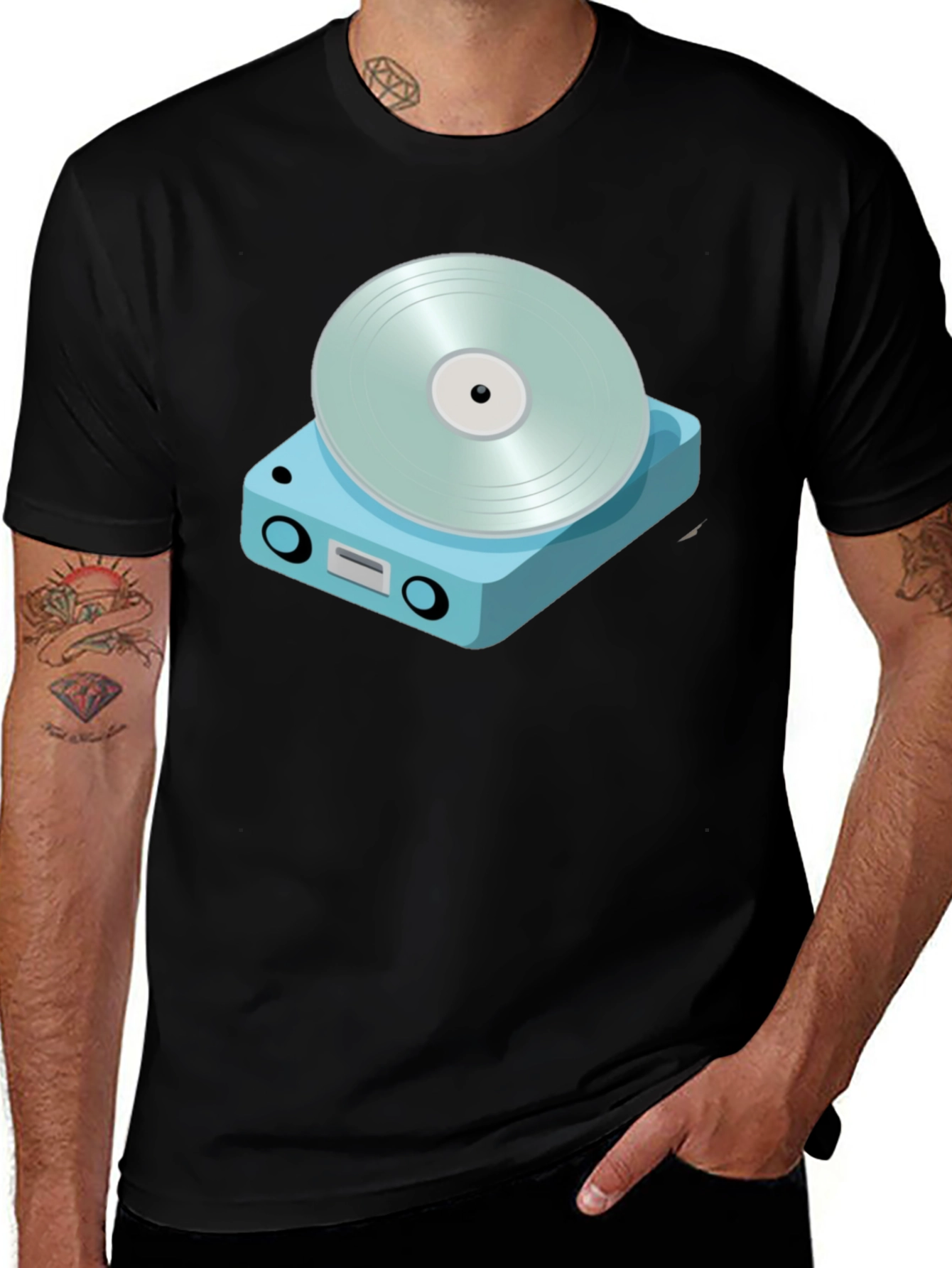Variant 22 of Retro Turntable Graphic Tee - Cool Music Lover Shirt