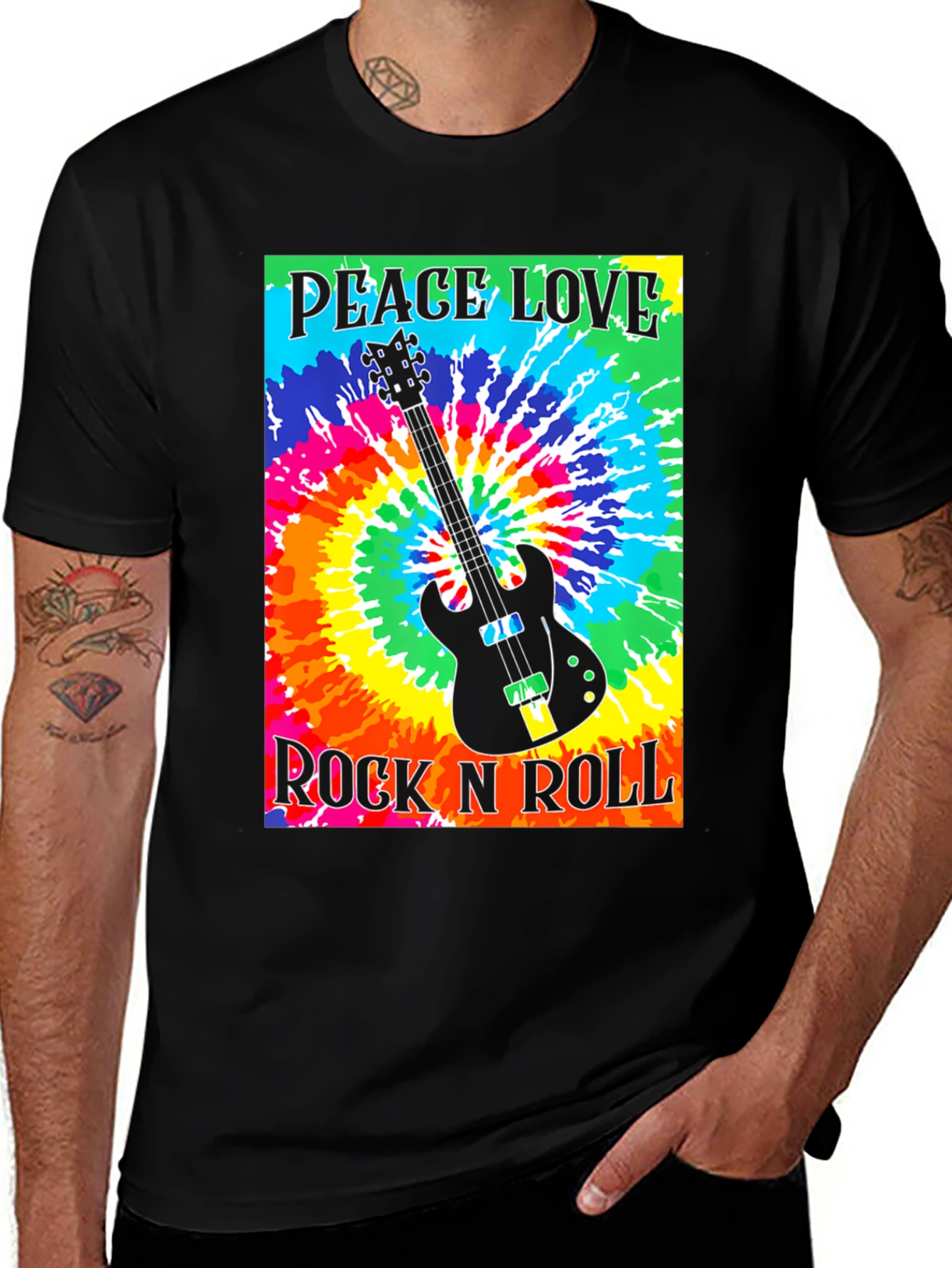 Variant 26 of Peace Love Rock N Roll Graphic Tee
