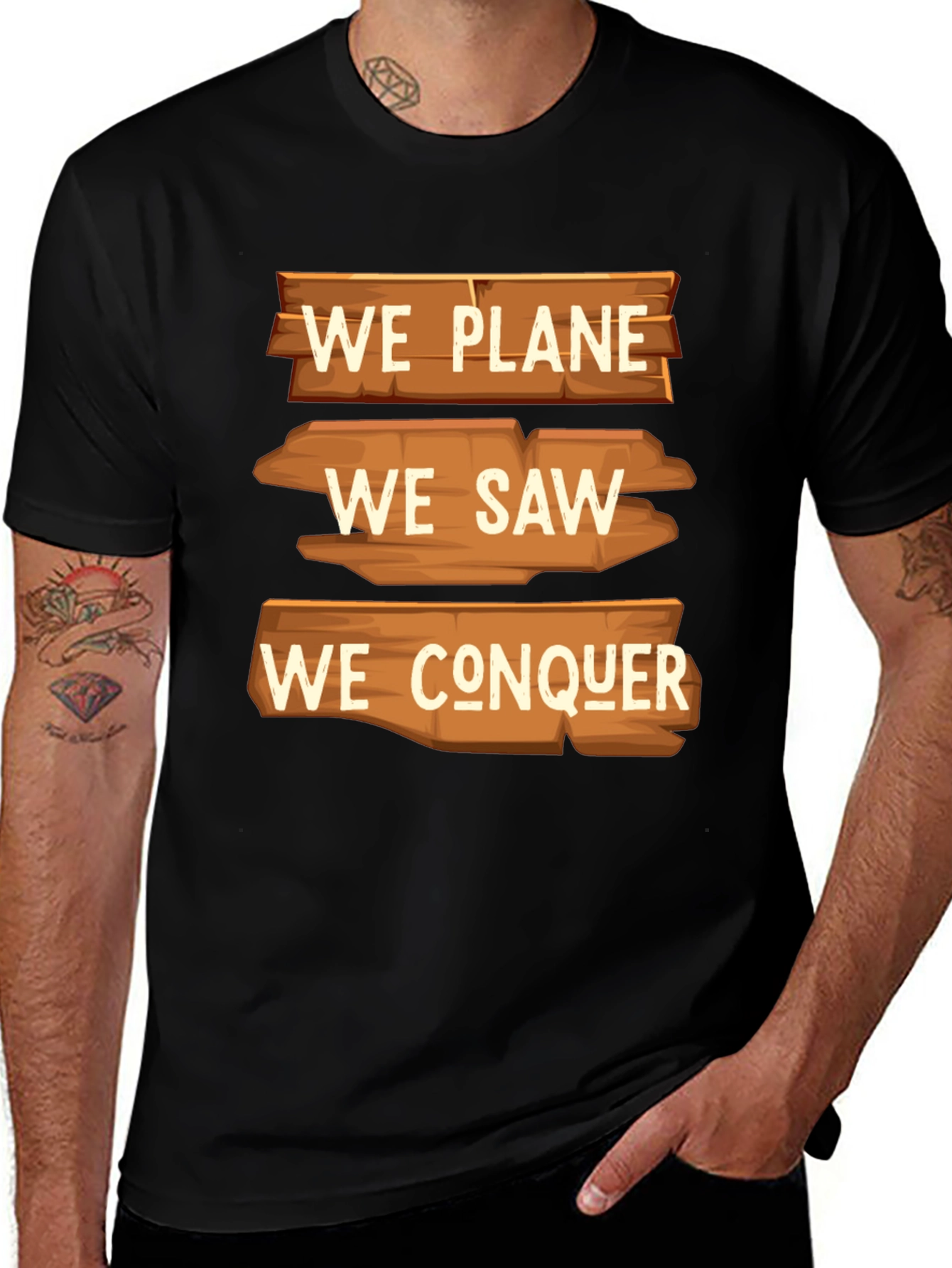 Variant 21 of We Plane We Saw We Conquer Graphic T-Shirt