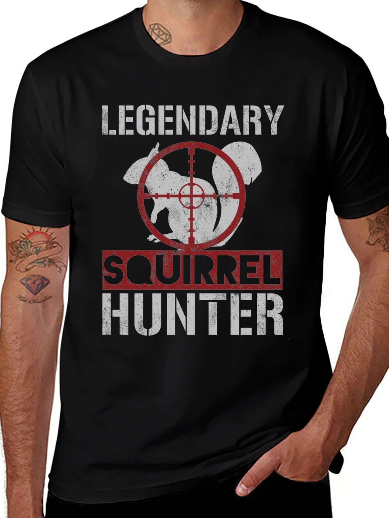 Variant 17 of Legendary Squirrel Hunter T-Shirt - Funny Hunting Tee