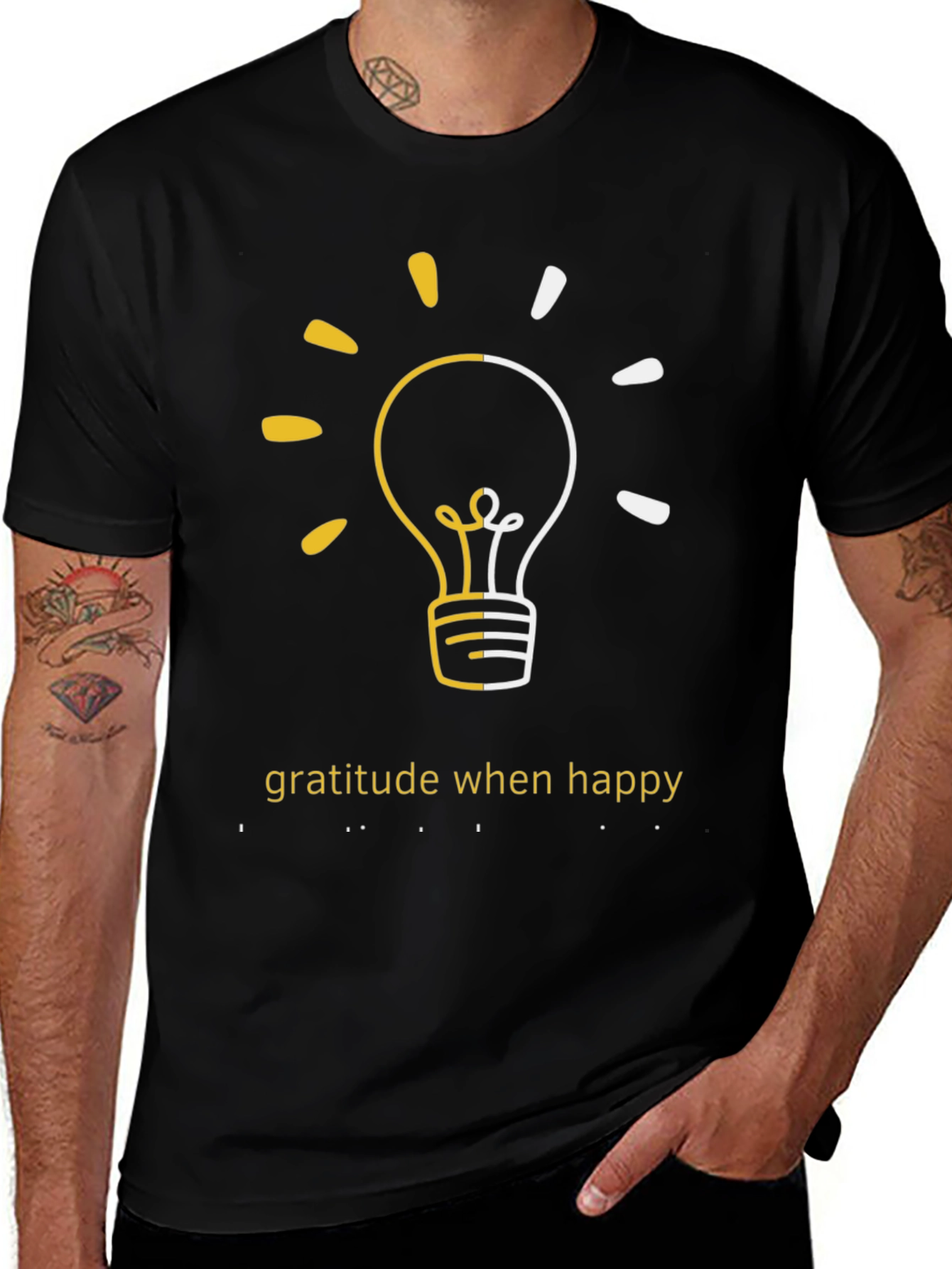 Variant 6 of Gratitude When Happy Graphic Tee