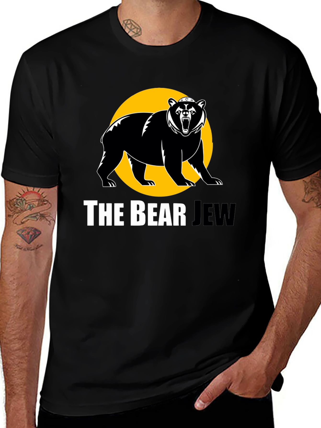 Variant 16 of The Bear Jew Graphic T-Shirt - Black