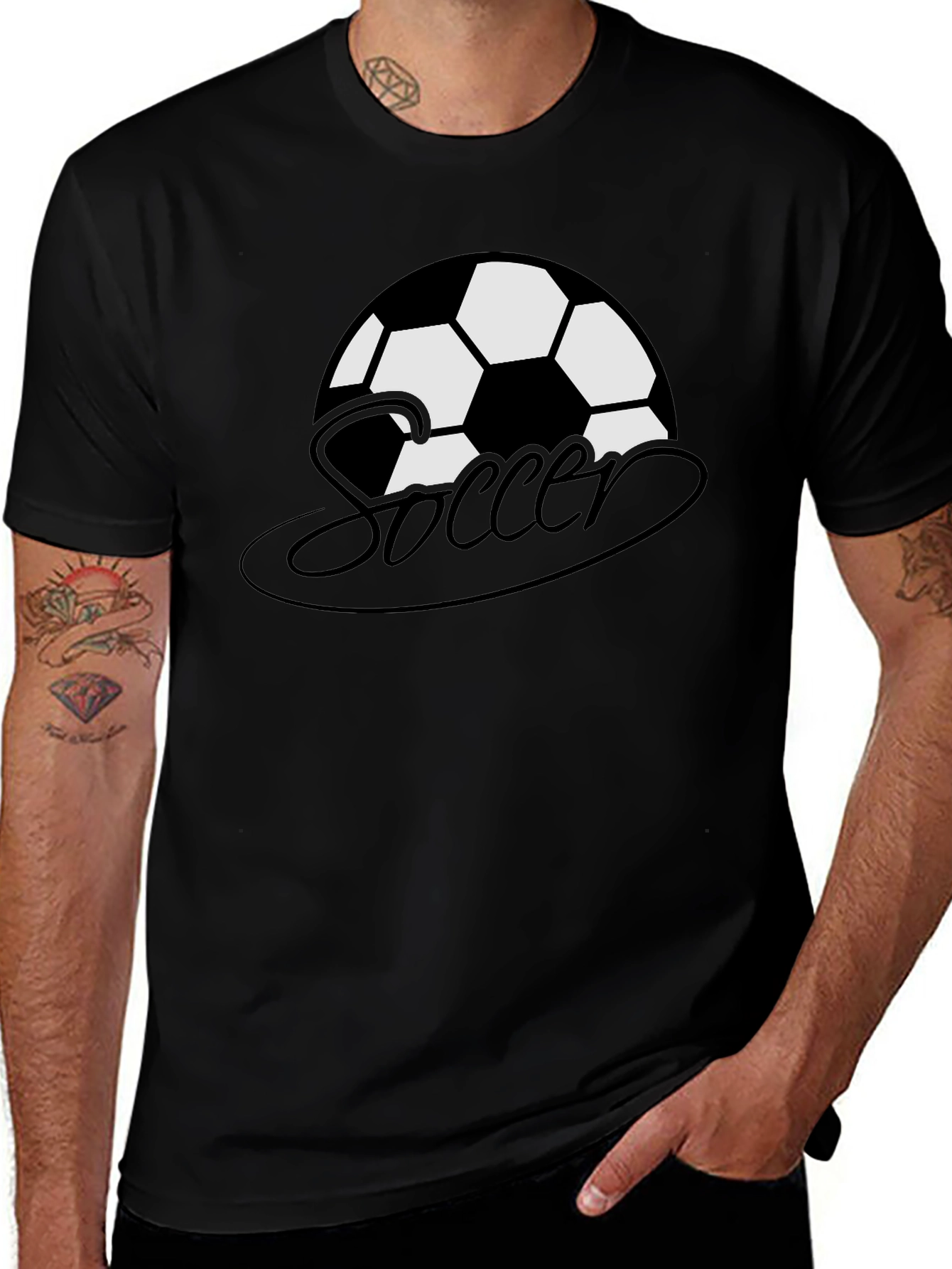 Variant 13 of Soccer Ball Graphic T-Shirt