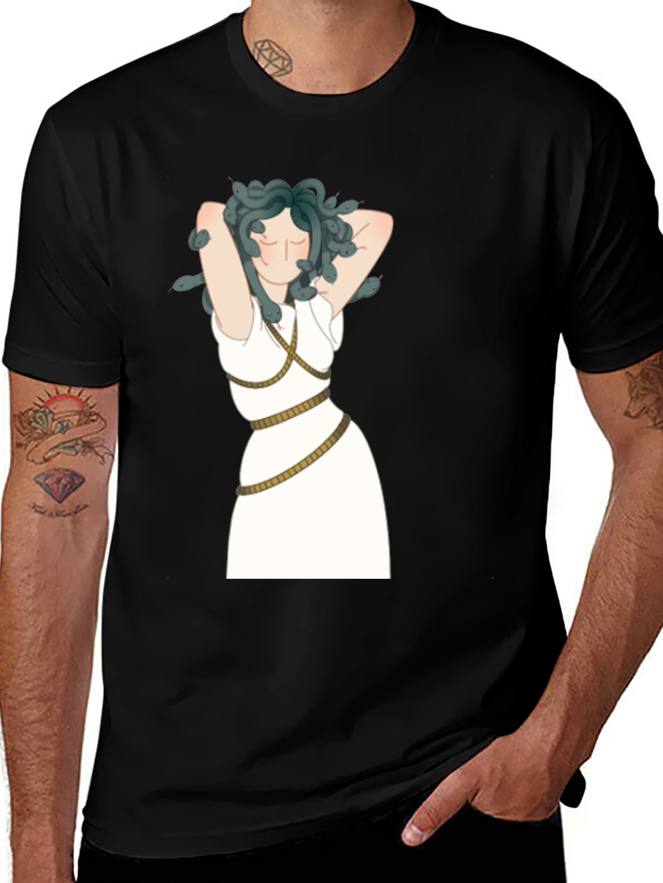 Medusa Graphic T-Shirt - Black