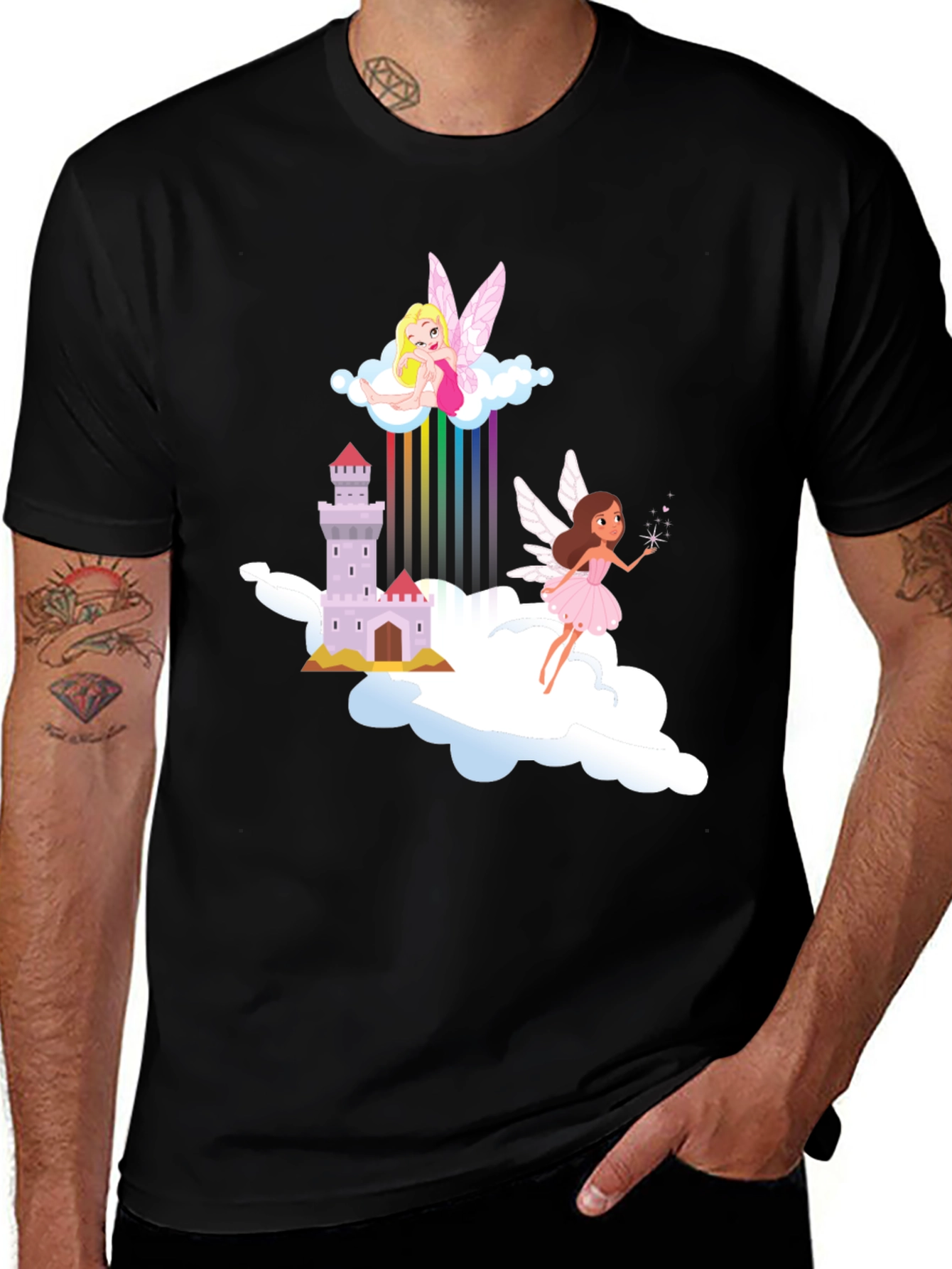 Variant 5 of Fantasy Fairy Tale Graphic Tee - Whimsical Design