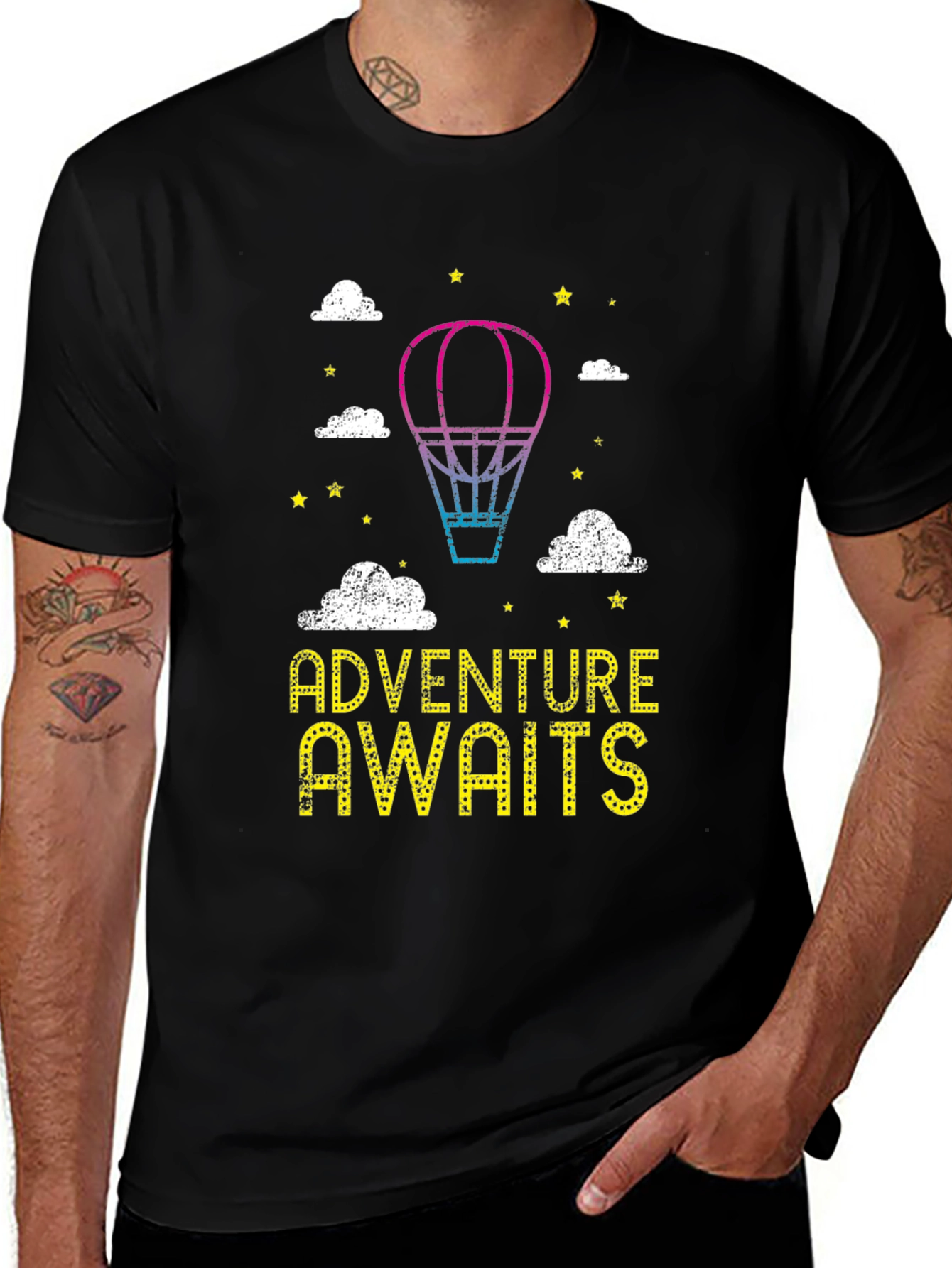 Variant 26 of Adventure Awaits Hot Air Balloon Graphic Tee
